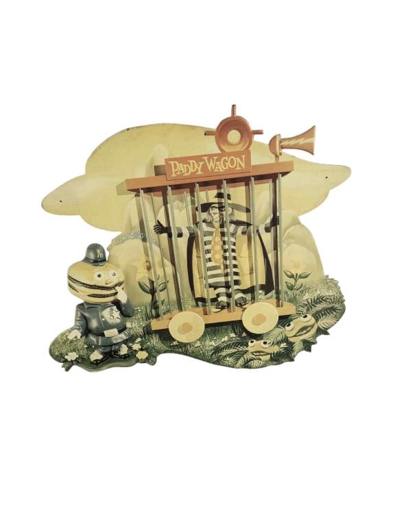 McDonald's Diecut Masonite Paddy Wagon Sign (1 of 2)