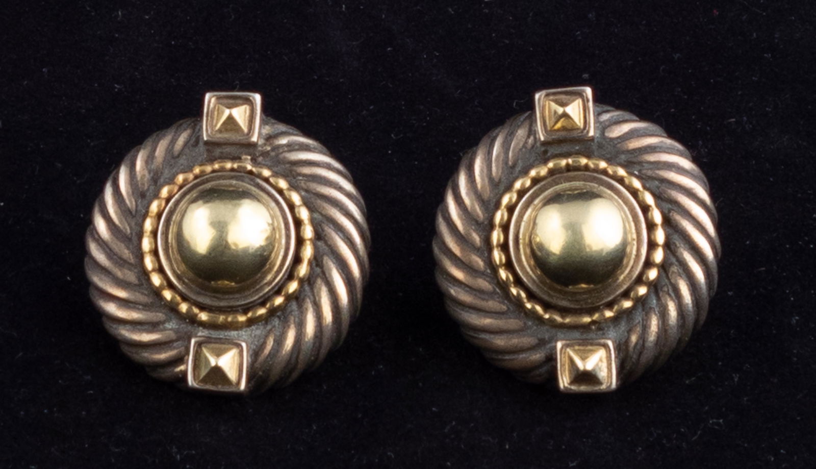David Yurman 14K Gold & Sterling Silver Earrings (1 of 3)