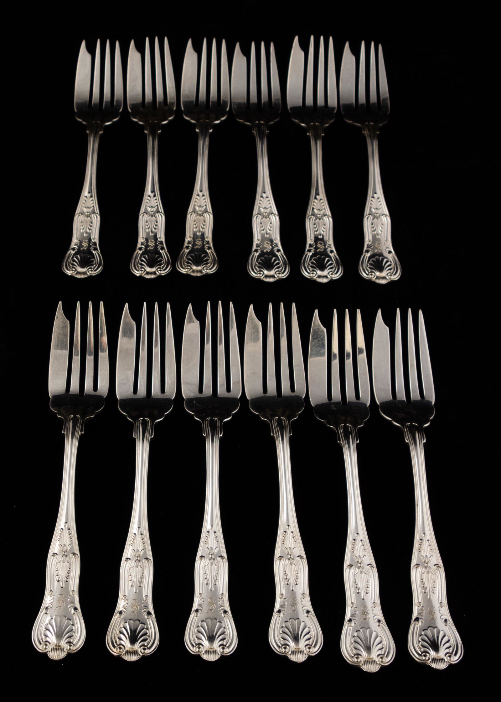 Cartier Sterling Silver Set 12 Salad Forks (1 of 3)