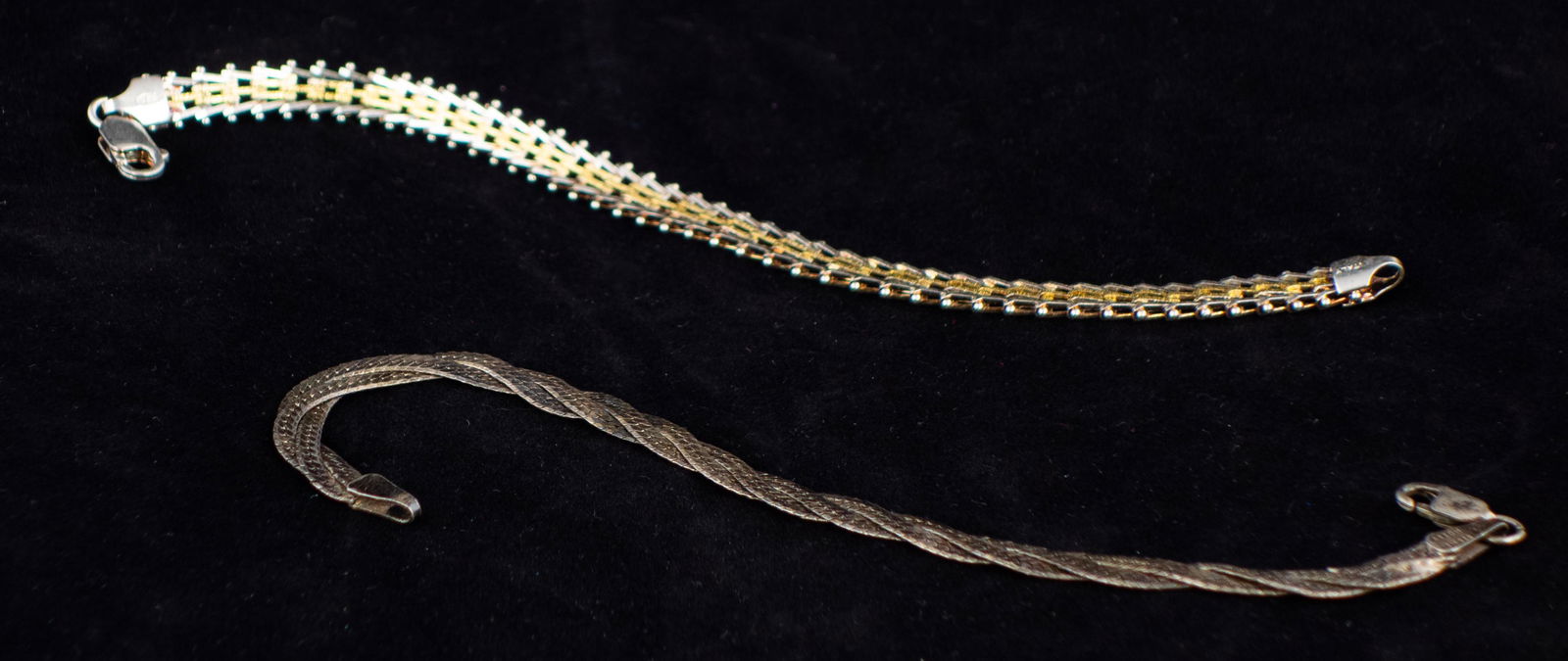 Lot of 2 Sterling Silver Bracelets (1 of 1)