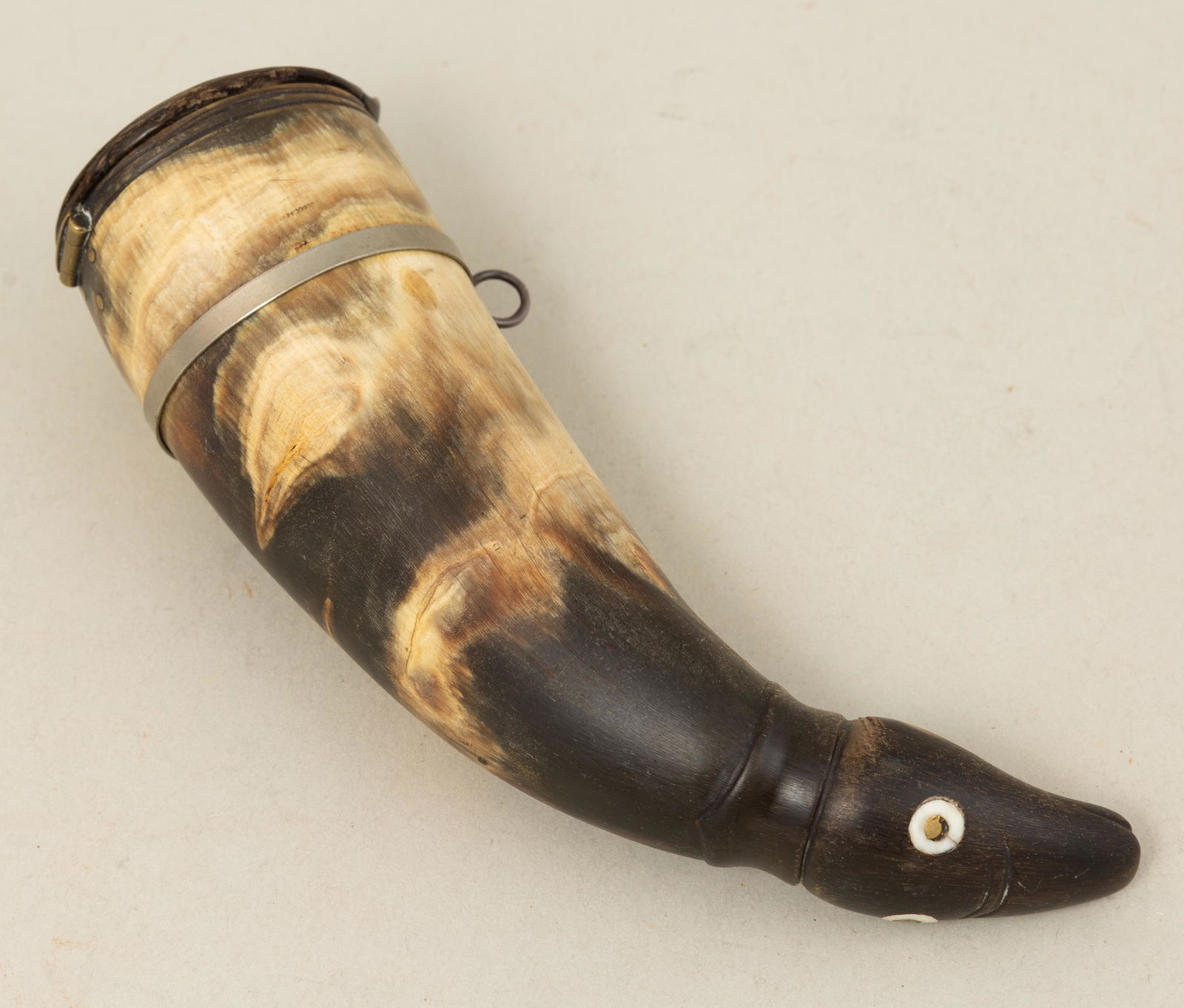 Antique Scottish Figural Snake Snuff Moll (1 of 6)