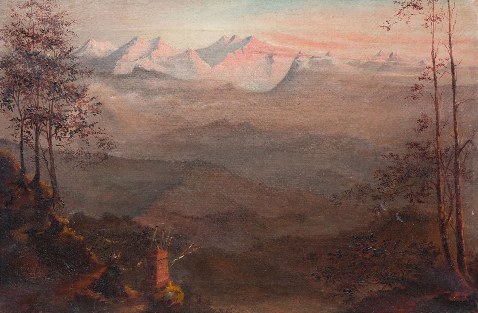 19th Century Landscape, View of The Himalayas (1 of 5)