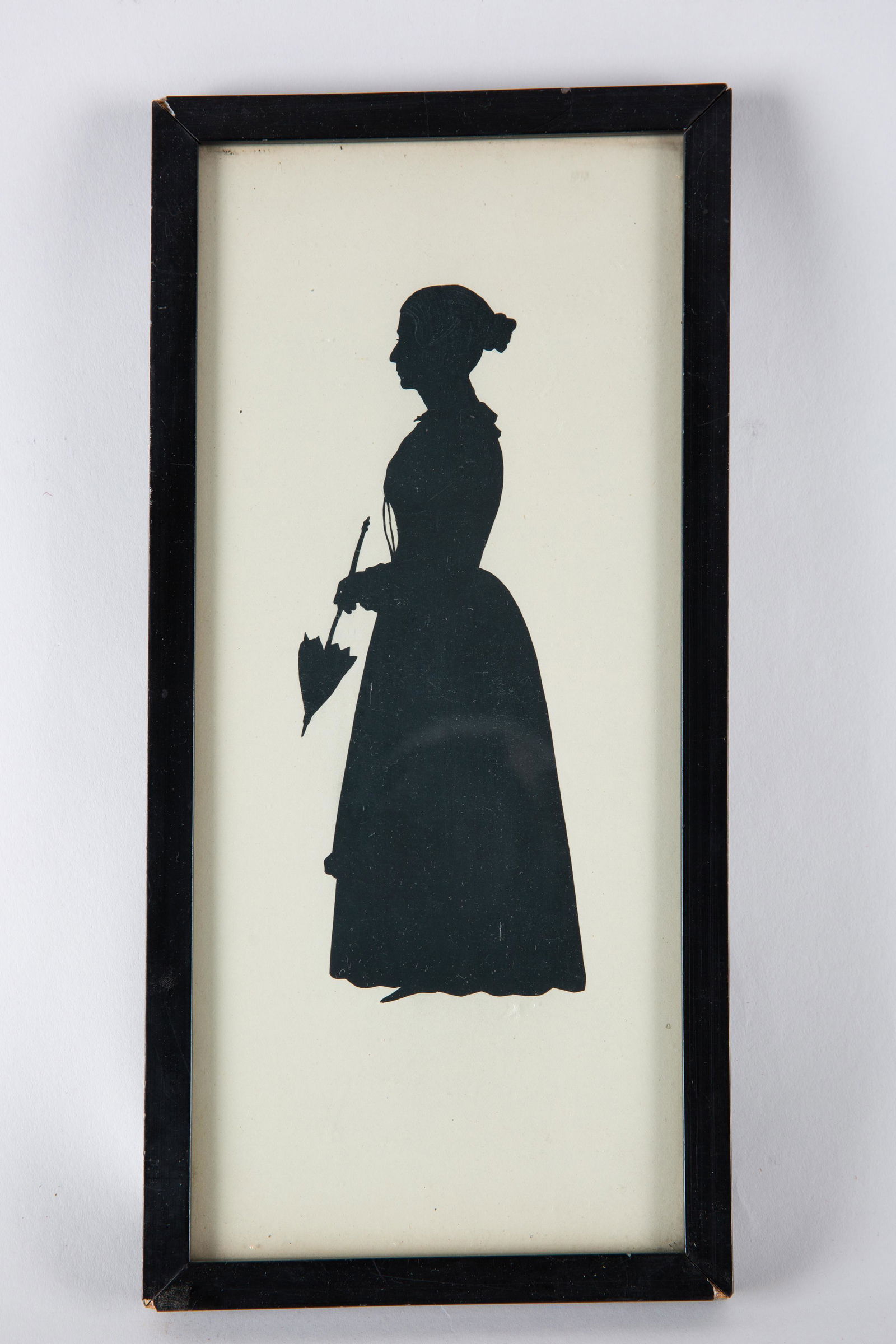 Antique Full Length Silhouette, Mrs. Stout Dover, New (1 of 4)