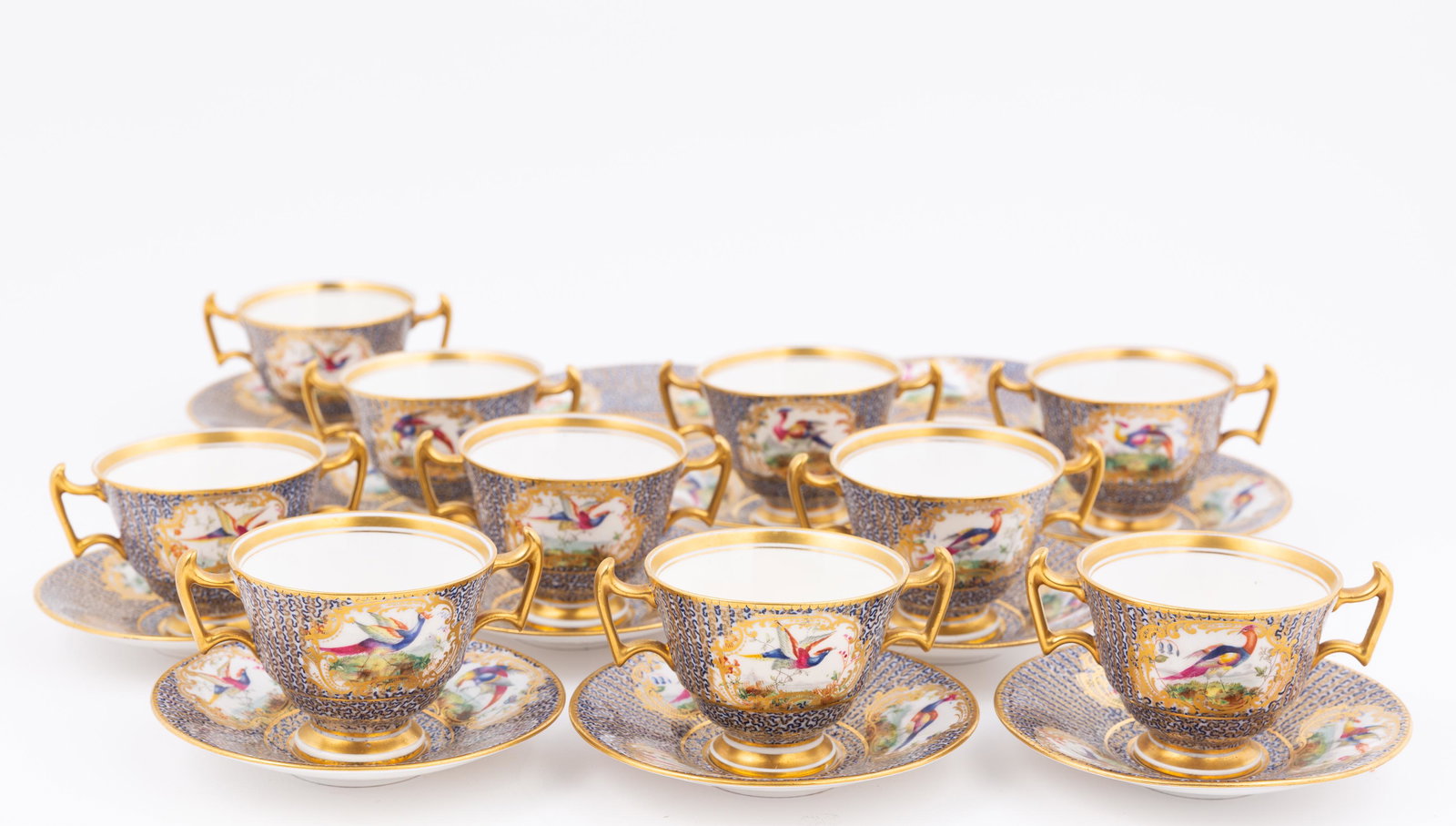 Set of 10 Royal Doulton Soup Cups & Saucers (1 of 10)