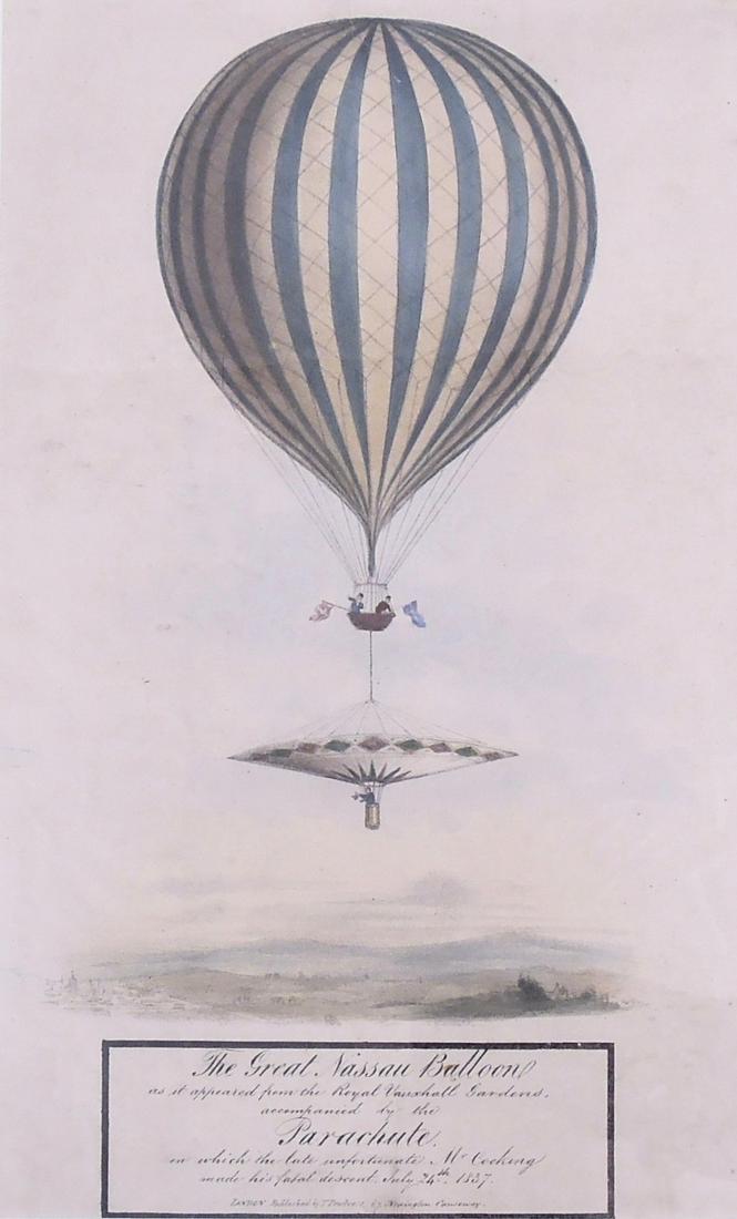 Burden Collection, Engraving "The Great Nassau Balloon" (1 of 5)