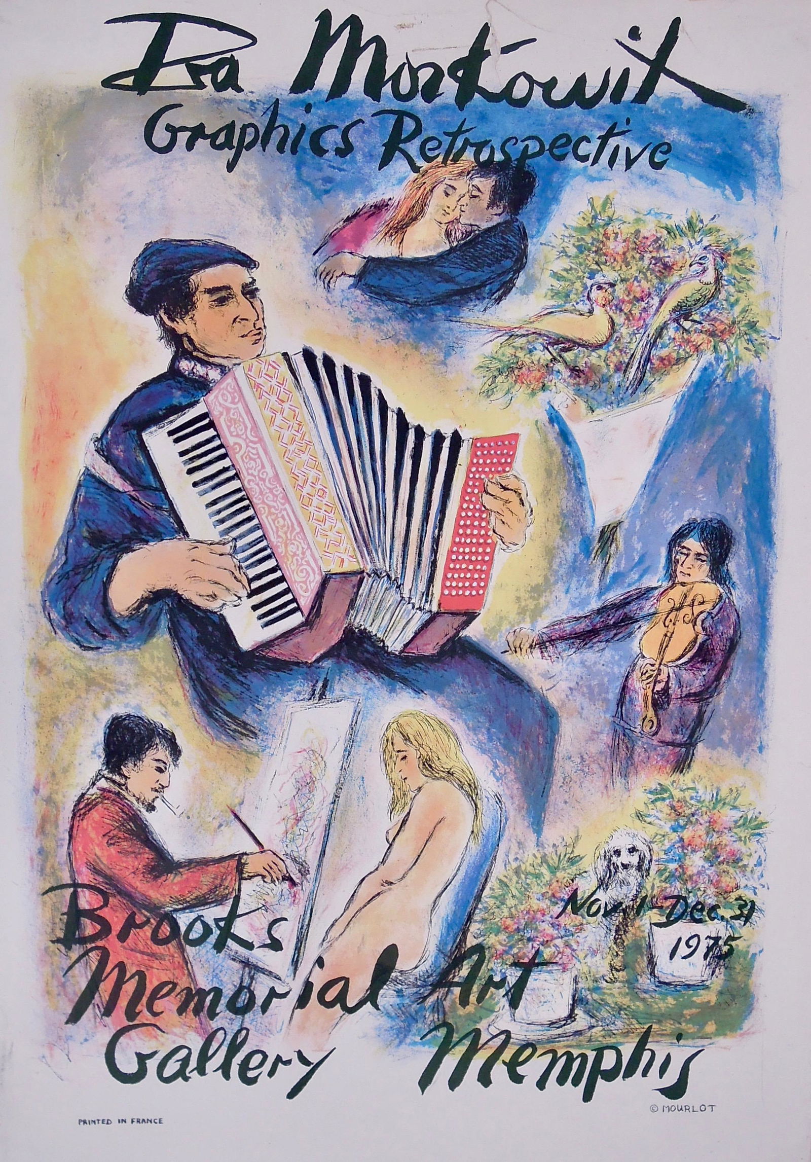 3-Piece Art Poster Lot: 2 Posters from Mourlot and 1 Ira Moskowitz. Mourlots 21" x 30". Moskowitz 23" x 29 1/2".