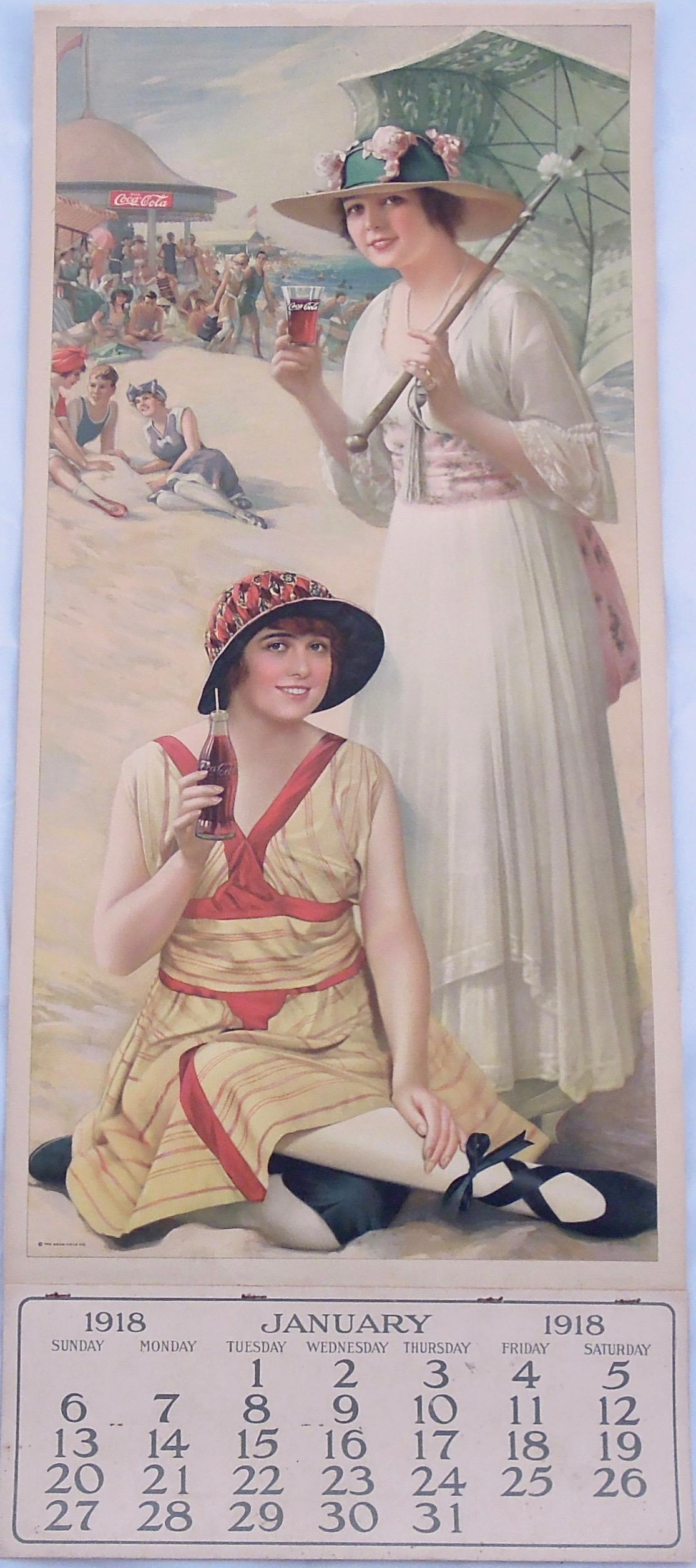 Original 1918 Coca-Cola Advertising Calendar (1 of 5)