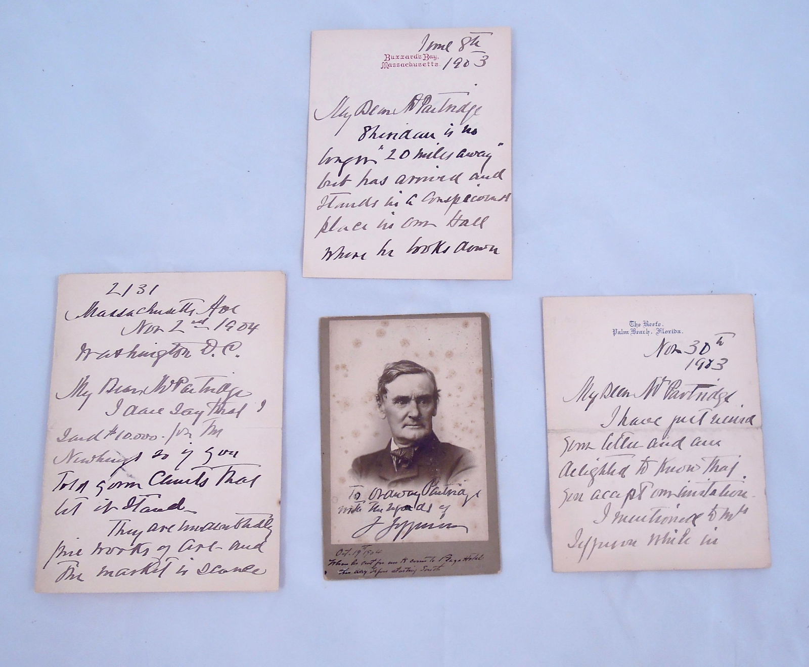 Actor Joseph Jefferson Signed Photo & Letters (1 of 3)