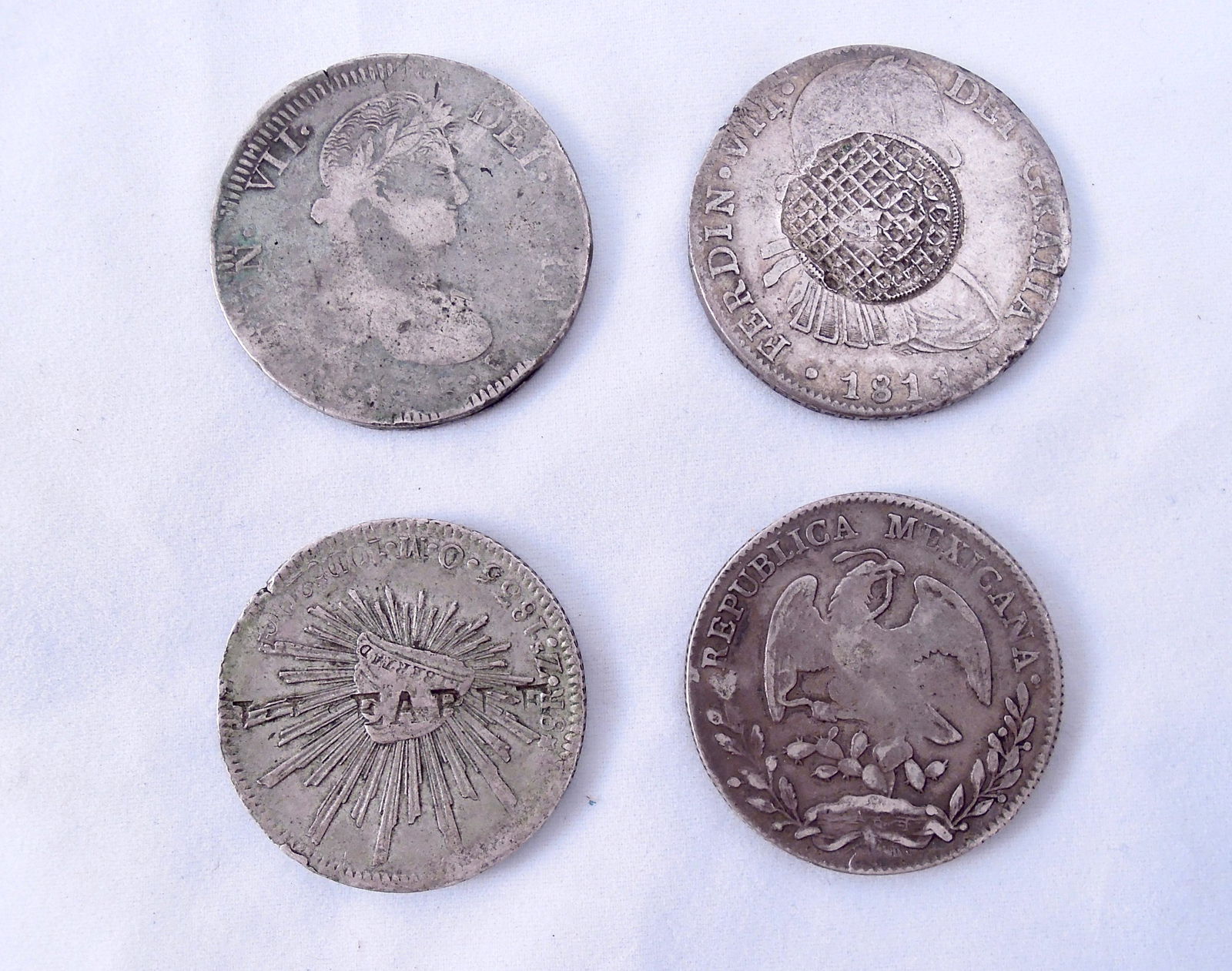 Group of Spanish Colonial Silver Coins (1 of 2)