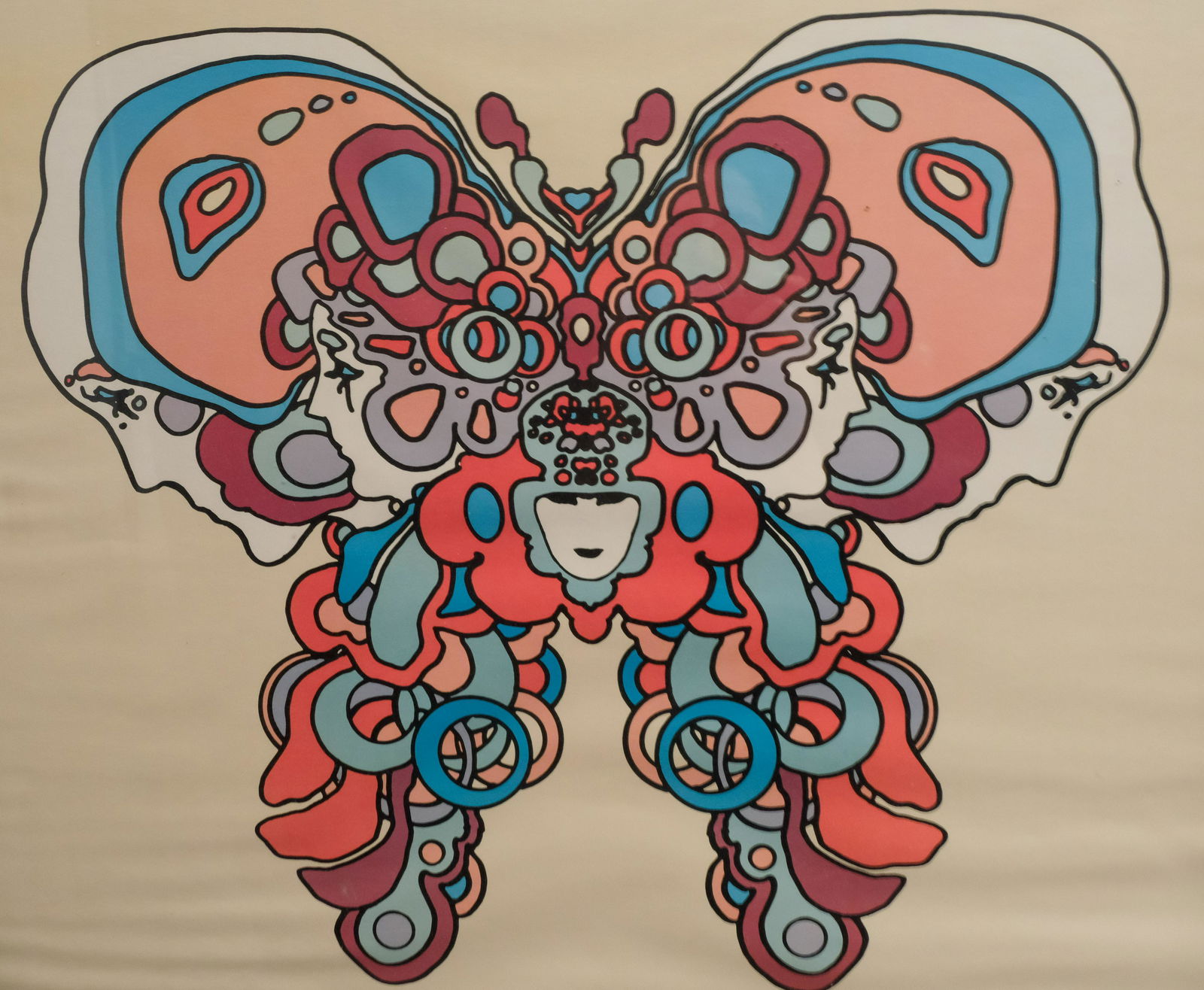 Vintage Peter Max Butterfly Poster Signed (1 of 6)