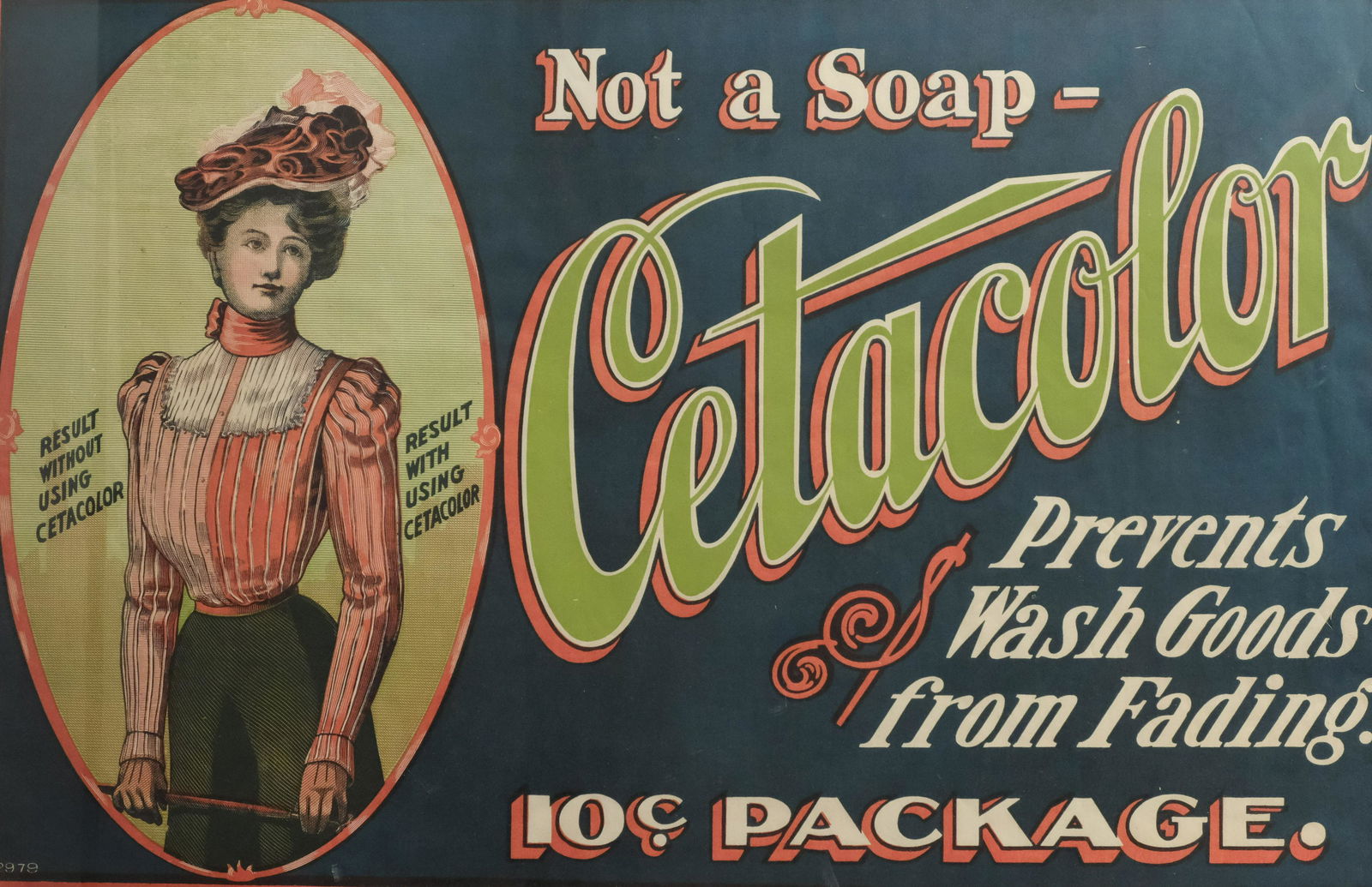 Original "Cetacolor" Lithograph Poster On Canvas (1 of 8)