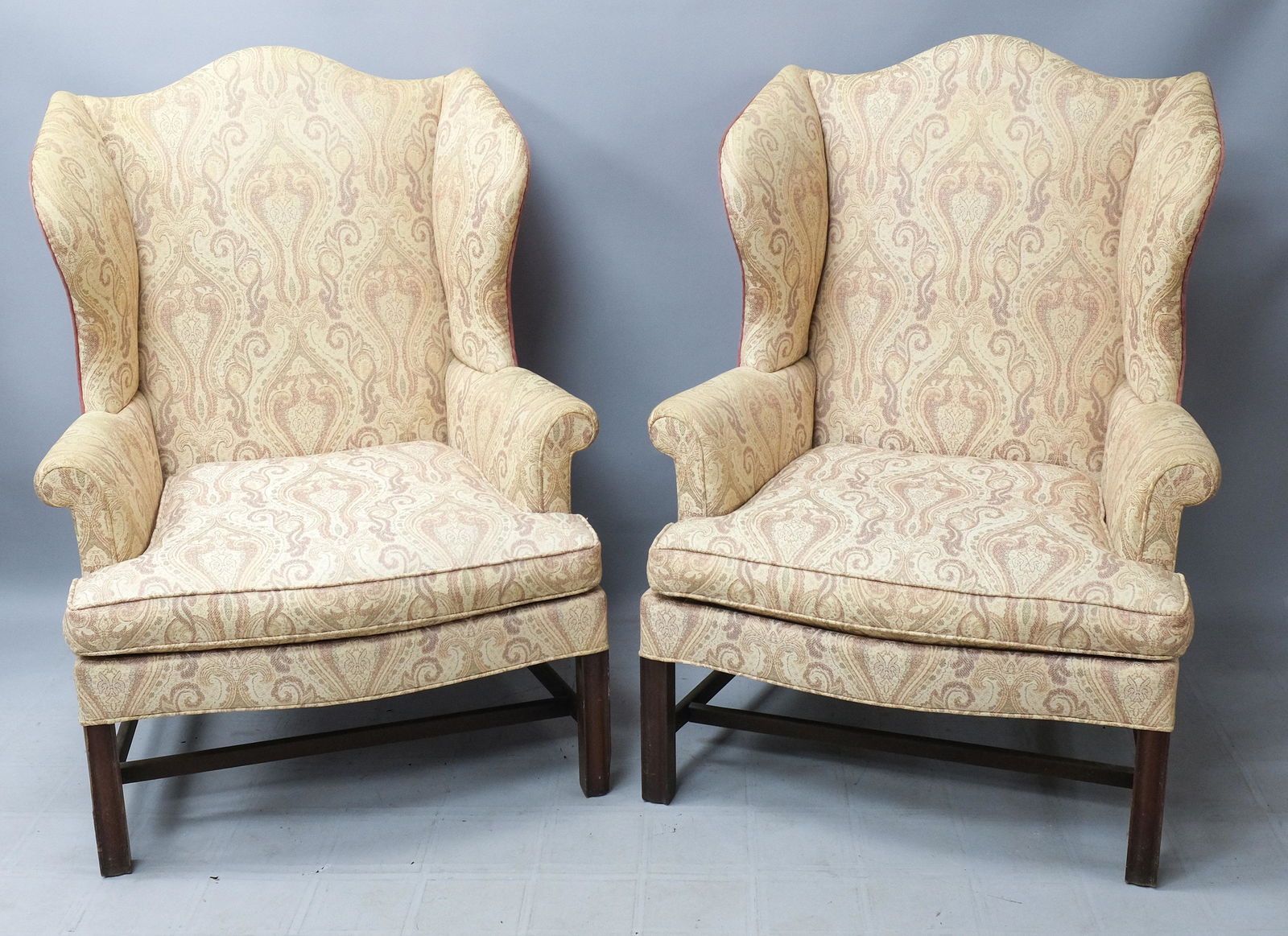 Pair of Kittenger Chippendale Style Wing Chairs (1 of 7)
