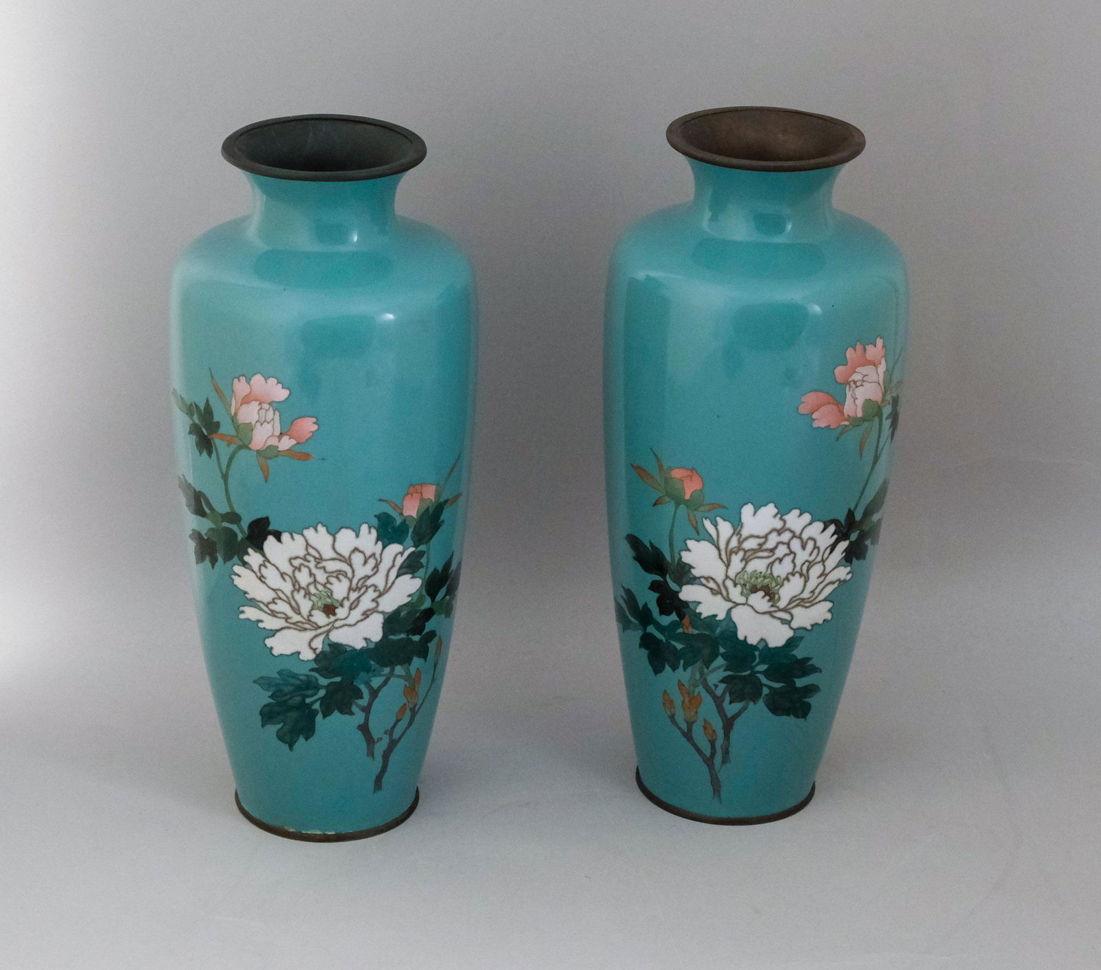 Pair of Ando Jubei Cloisonne Vases (1 of 10)