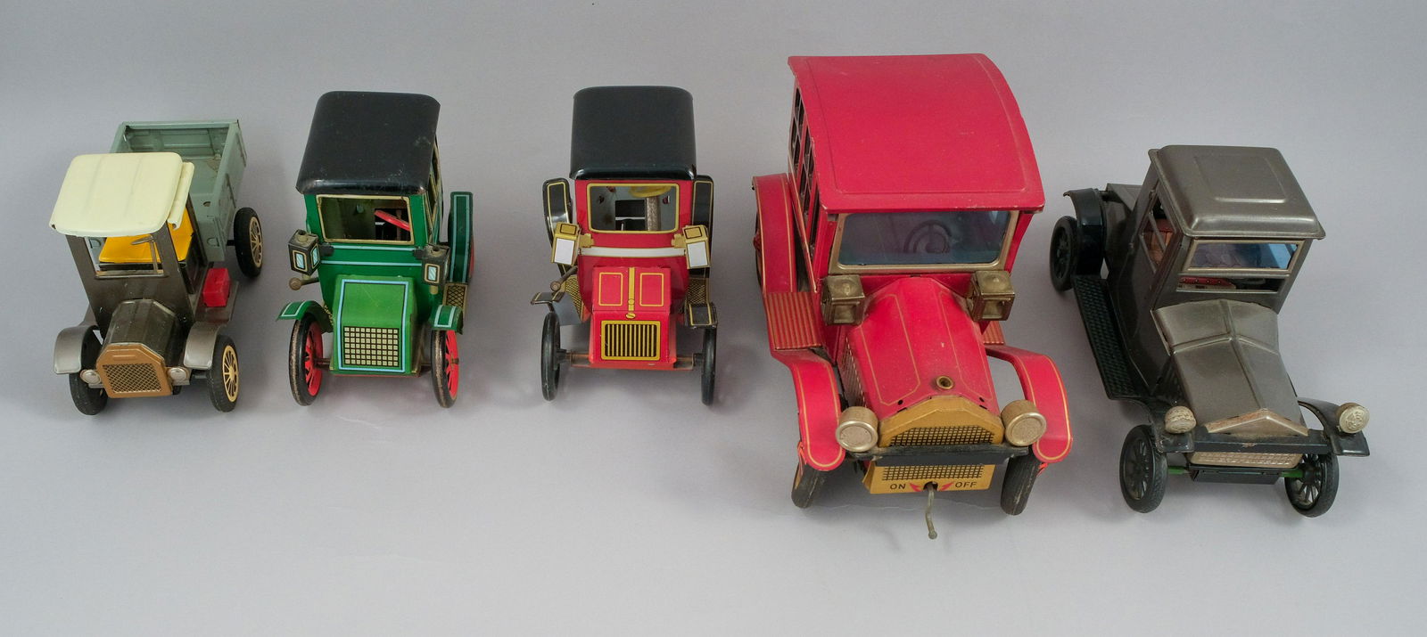 Group of 5 Vintage Tin Toy Cars with Movement (1 of 7)
