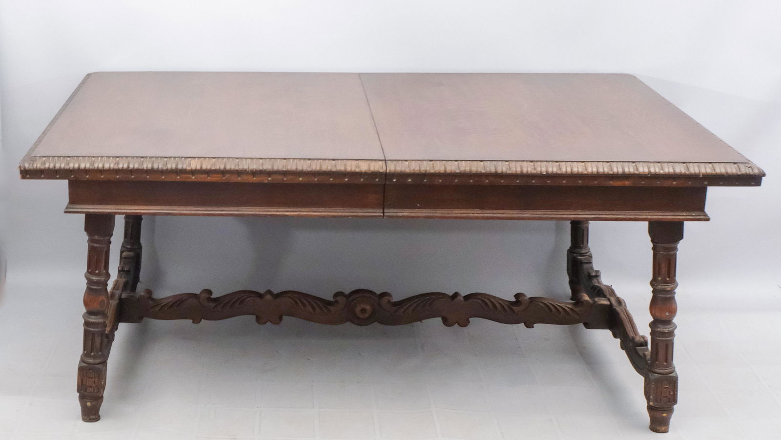 Carved Oak Jacobean Style Dining Table by Krug (1 of 8)