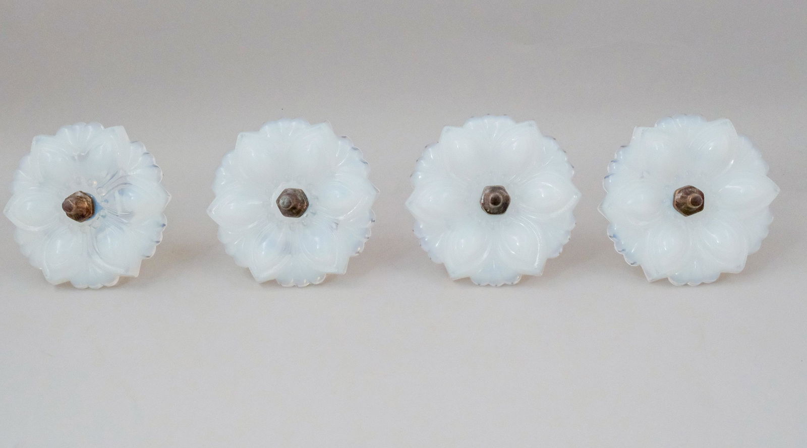 Set of 4 Large Opalescent Glass Curtain Tie-Backs (1 of 3)