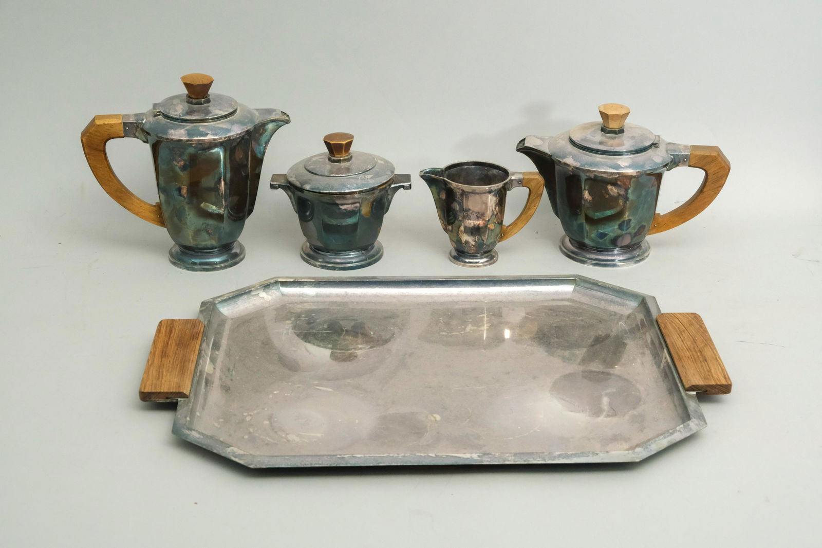 French Silver Plate Art Deco Tea Set (1 of 9)
