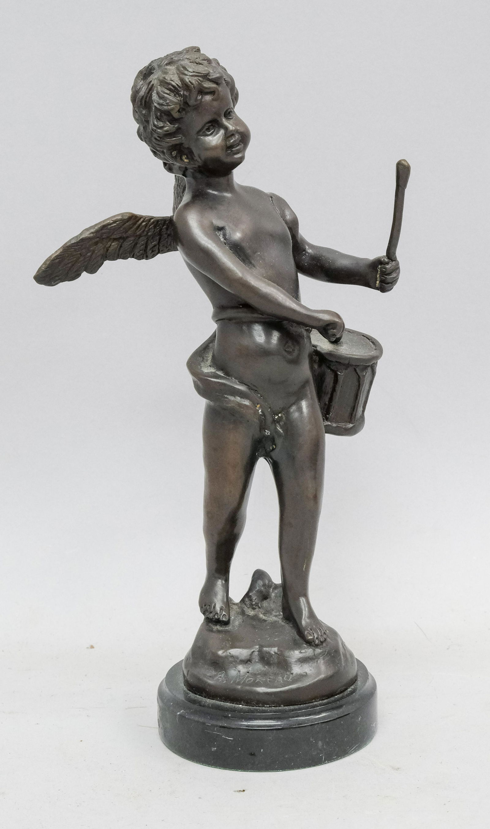 After L. Moreau, Bronze Cherub Drummer (1 of 9)