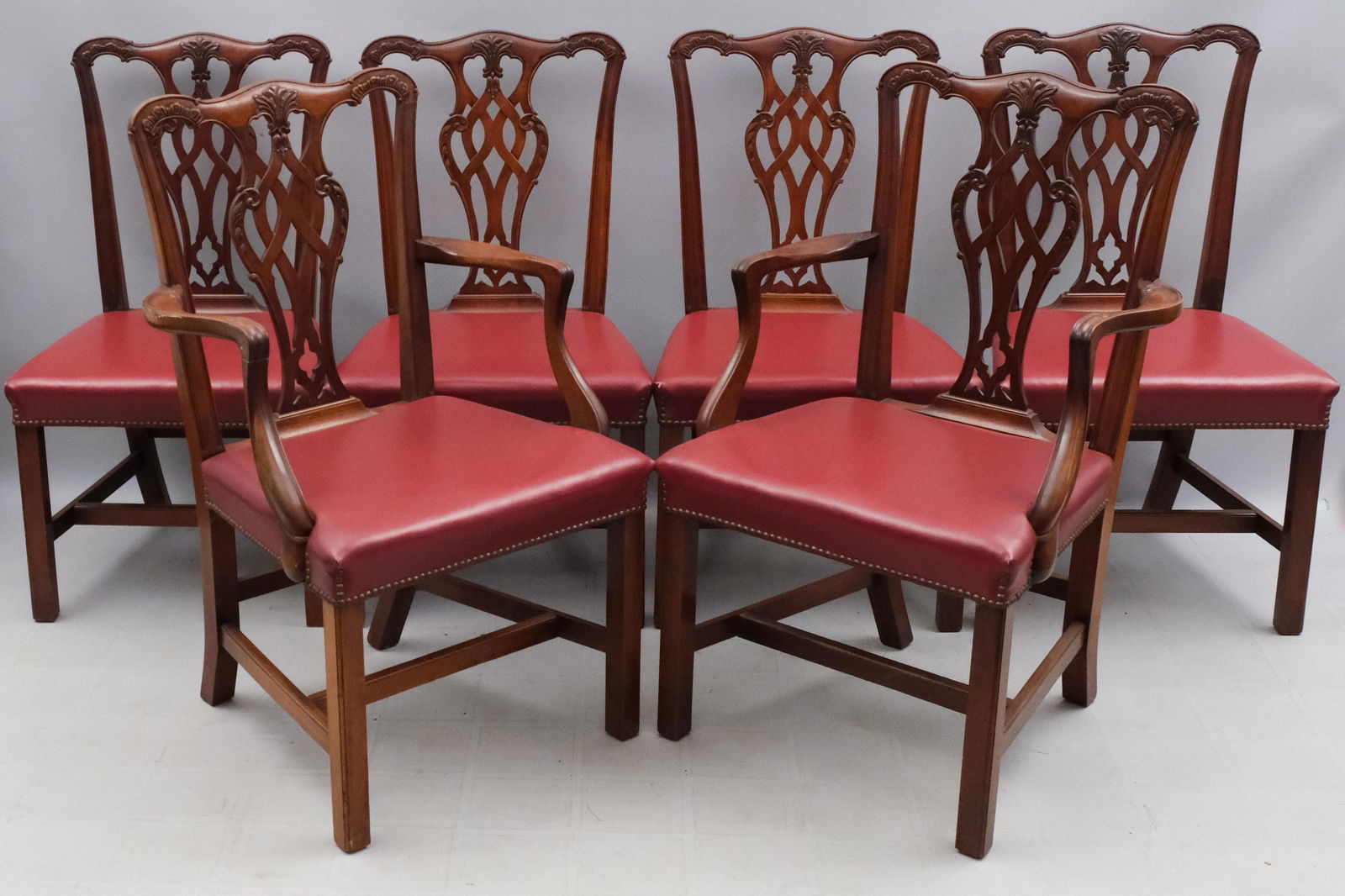 Set of 6 Chippendale Dining Chairs (1 of 6)