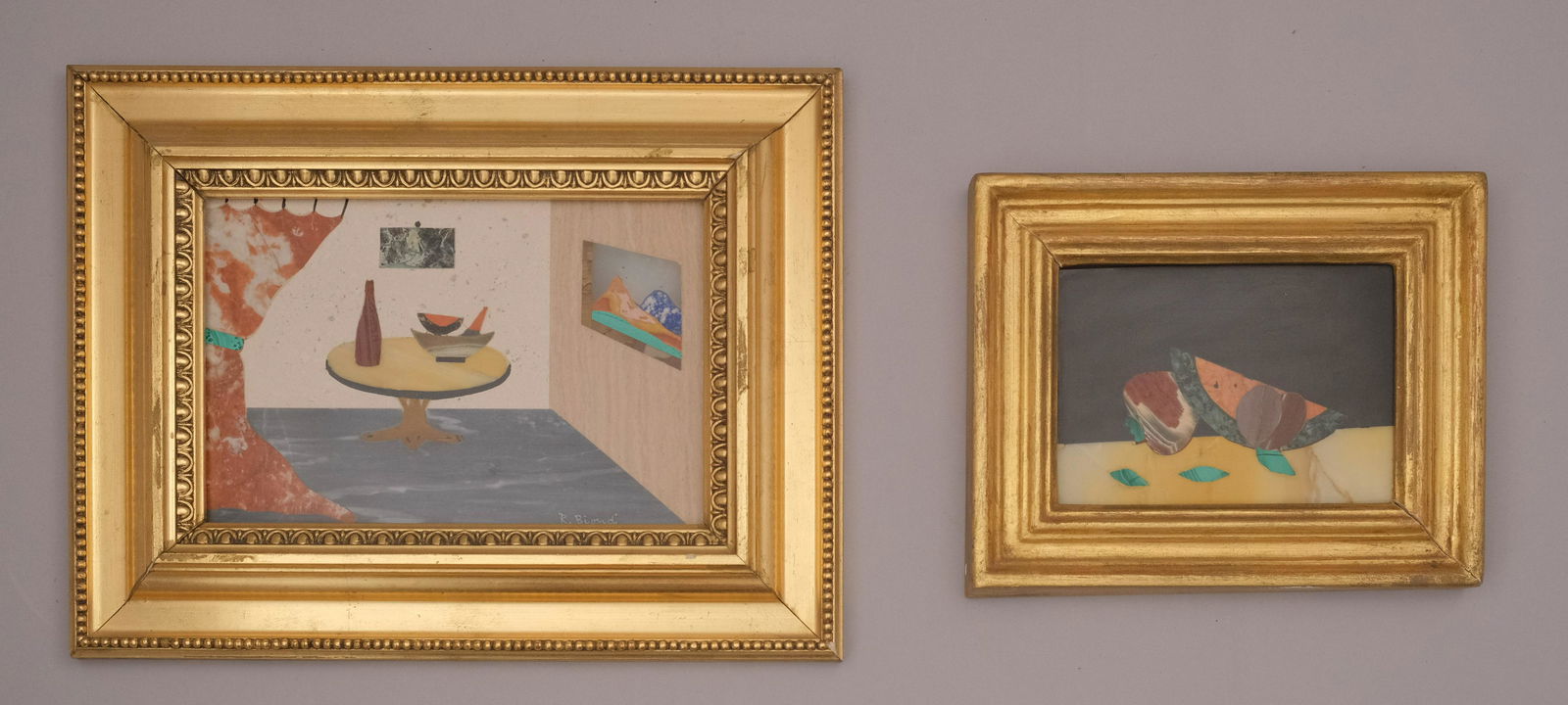 2 Pietra Dura Plaques by R. Biondi (1 of 5)