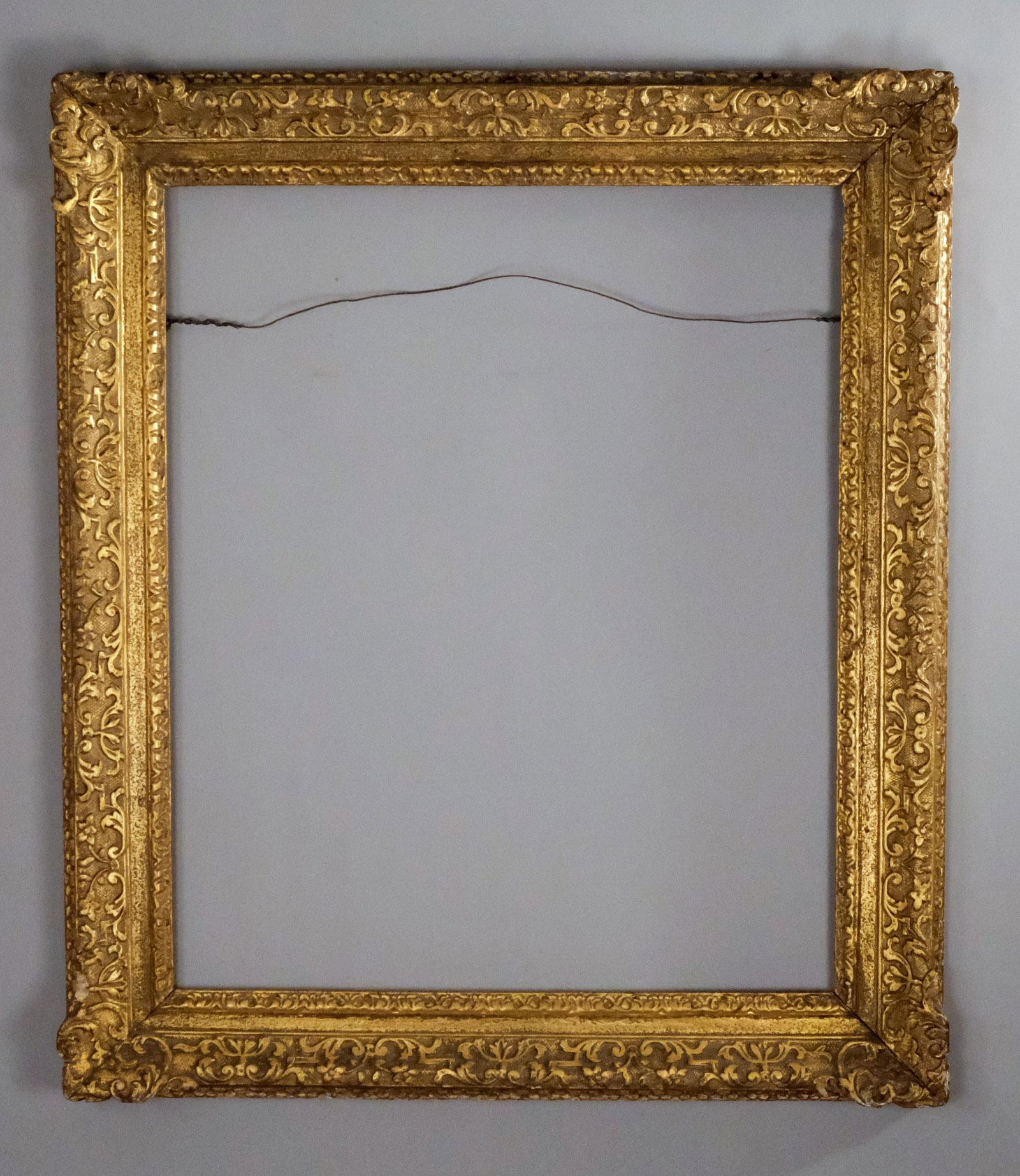 18th Century English "Lely" Frame: English, 18th century, hand carved and gilded in the Lely style in a great standard size. Rabbet: 25" x 30" Overall Dimensions: 32" x 37" Molding Width: 4"