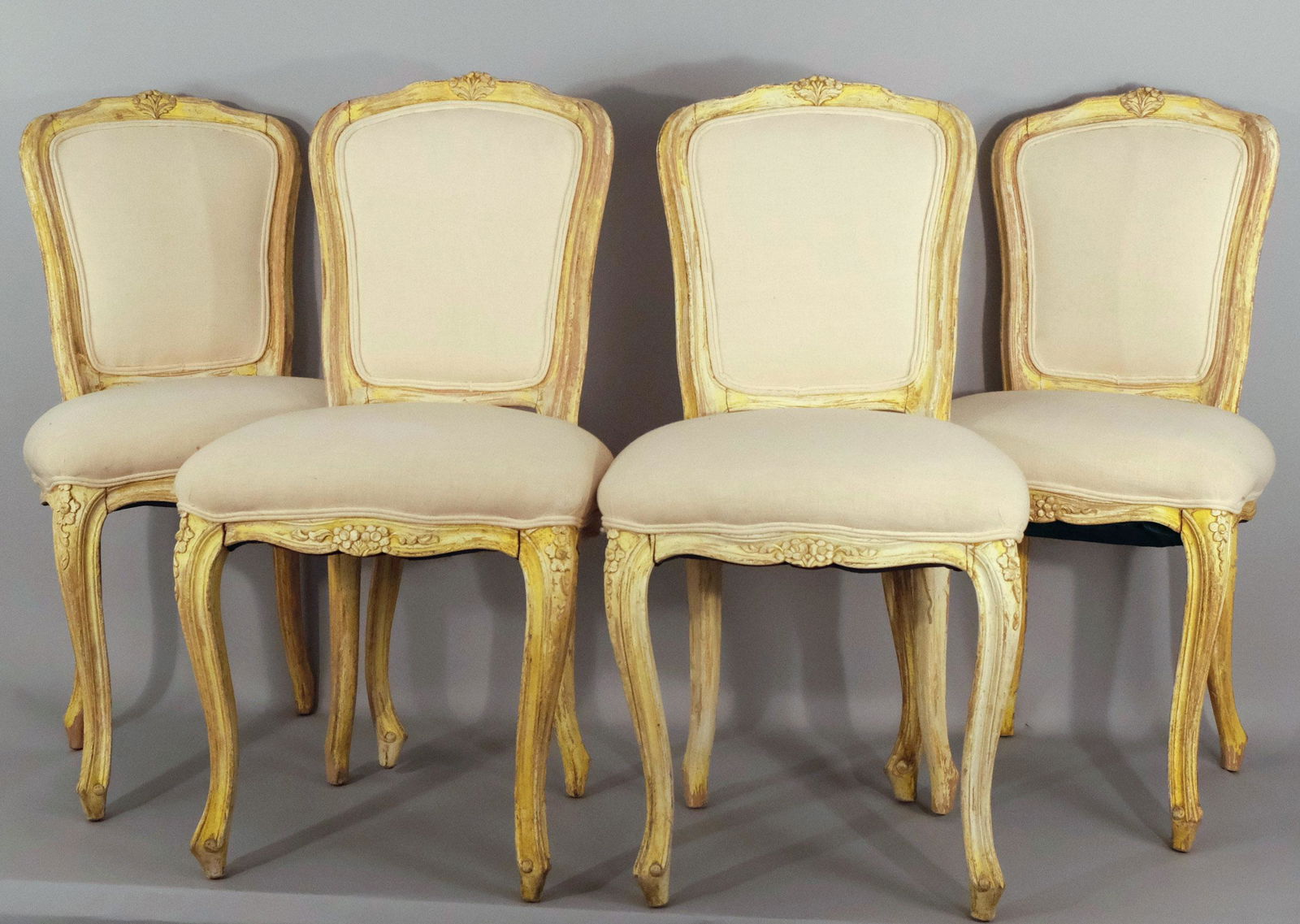 Set of 4 Painted French Side Chairs (1 of 9)
