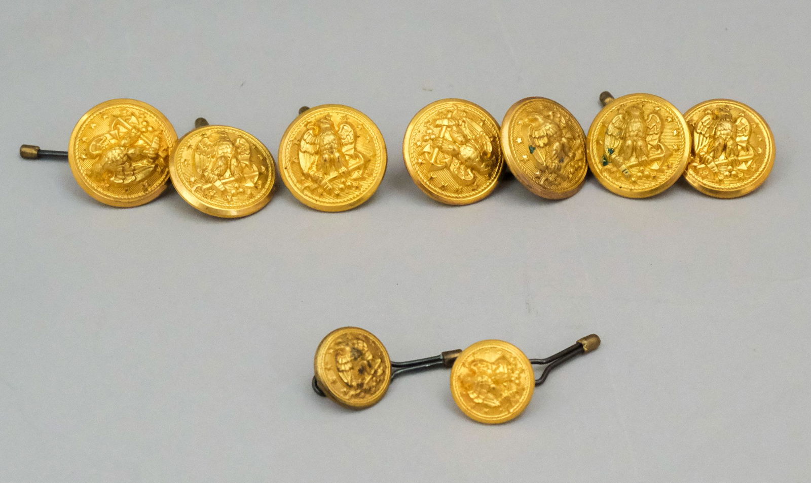 Group of 9 Antique US Navy Dress Buttons (1 of 4)