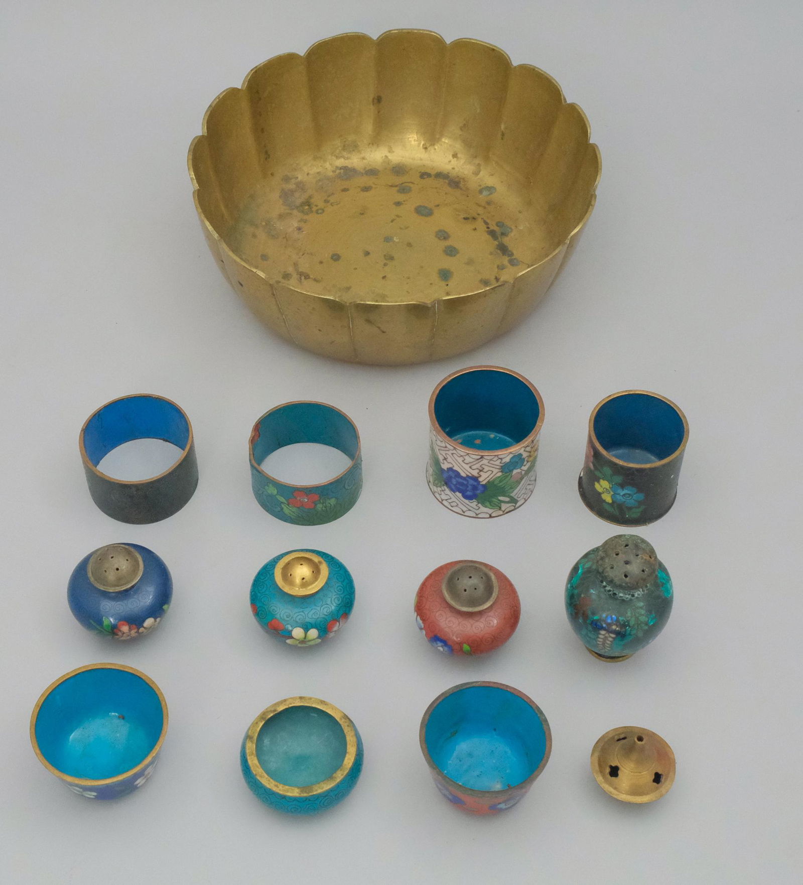 Group of Chinese Cloisonne Table Articles (1 of 7)