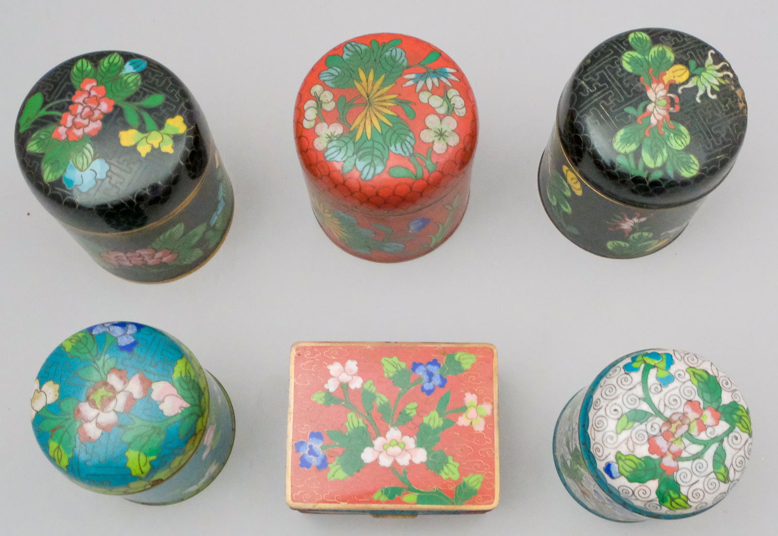 Group of 6 Chinese Cloisonne Boxes (1 of 4)