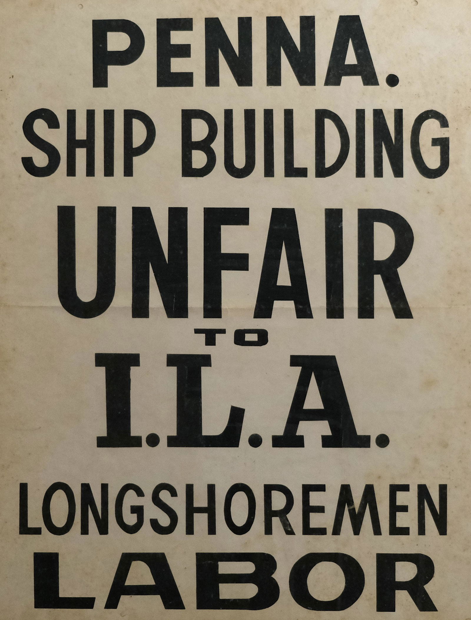 Rare Longshoremen Labor Union Broadside (1 of 4)