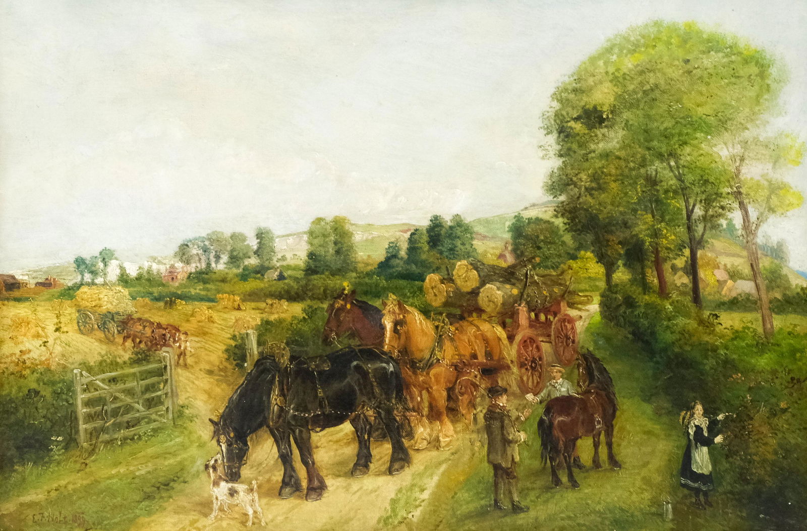Edwin Frederick Holt, "The Timber Waggon" (1 of 9)