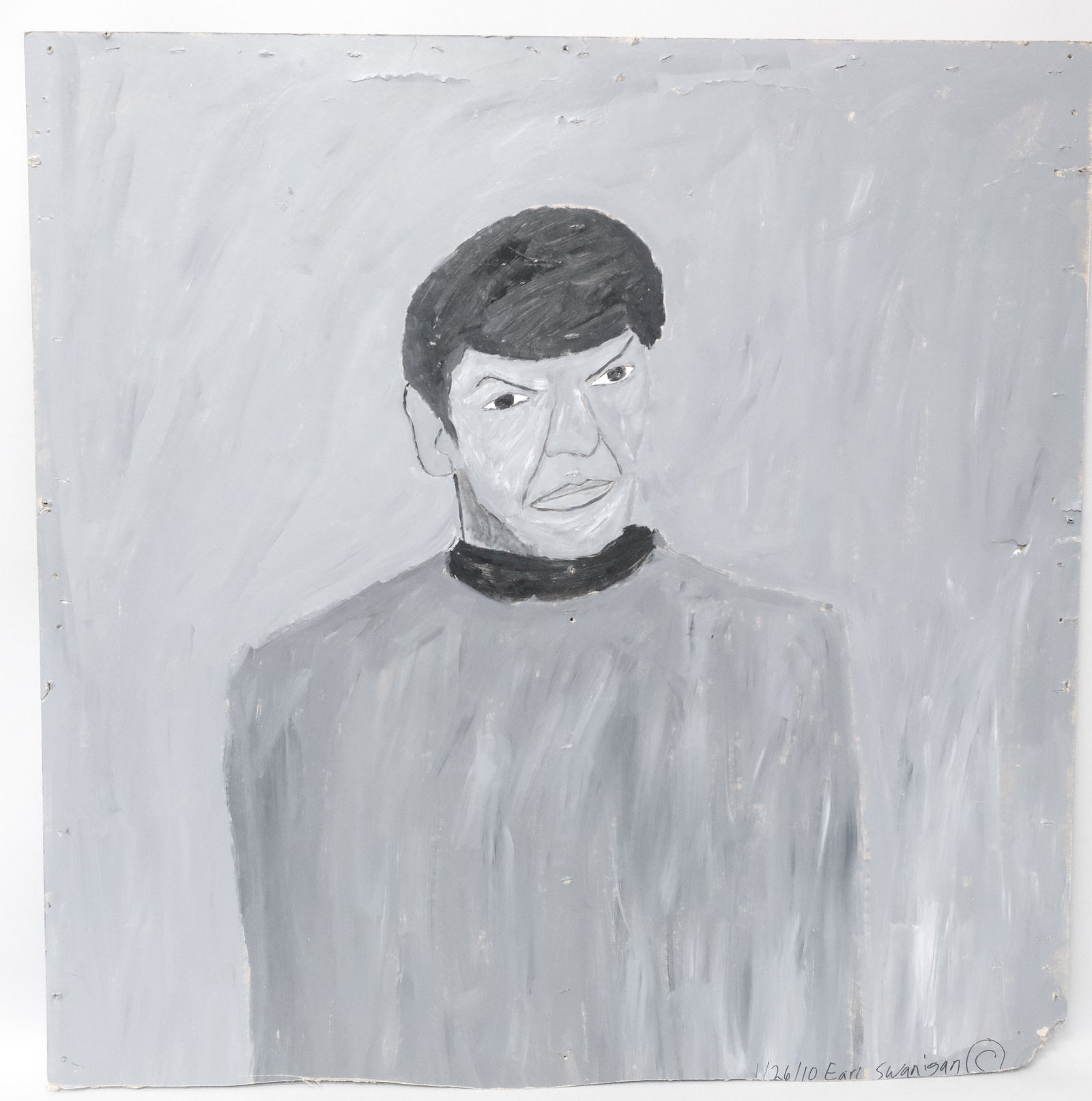 Earl Swanigan, Large Outsider Art Spock Painting (1 of 4)