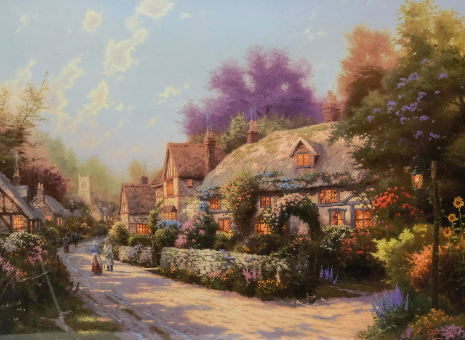 Thomas Kinkade, "Cobblestone Village" (1 of 10)