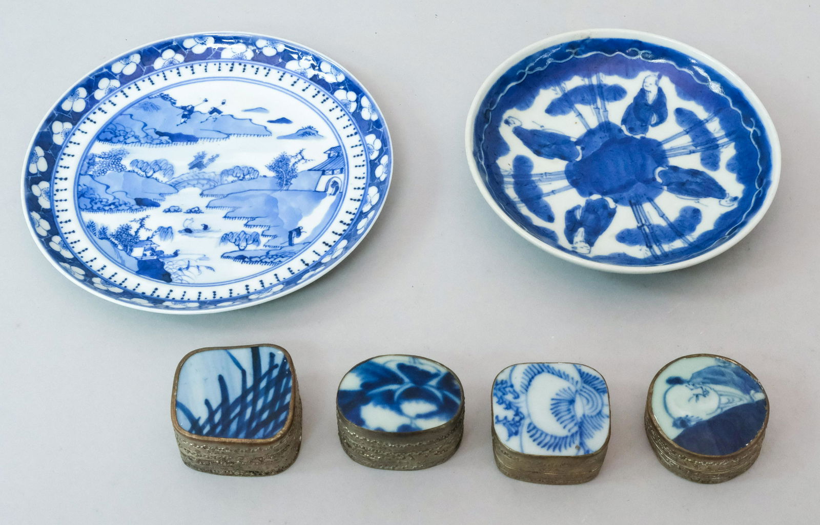 Group of Antique Chinese Blue & White Porcelain (1 of 10)