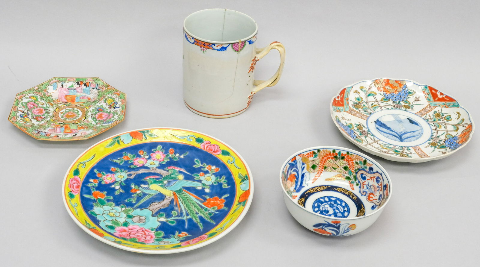 5 Piece Lot of Antique Asian Porcelain (1 of 9)