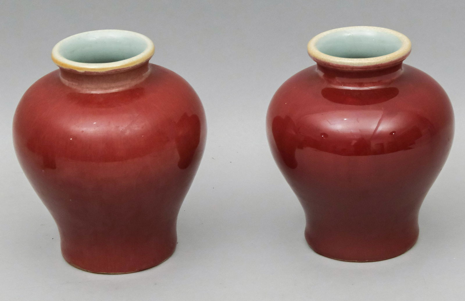 Pair of Chinese Sang de Boeuf Vases (1 of 4)