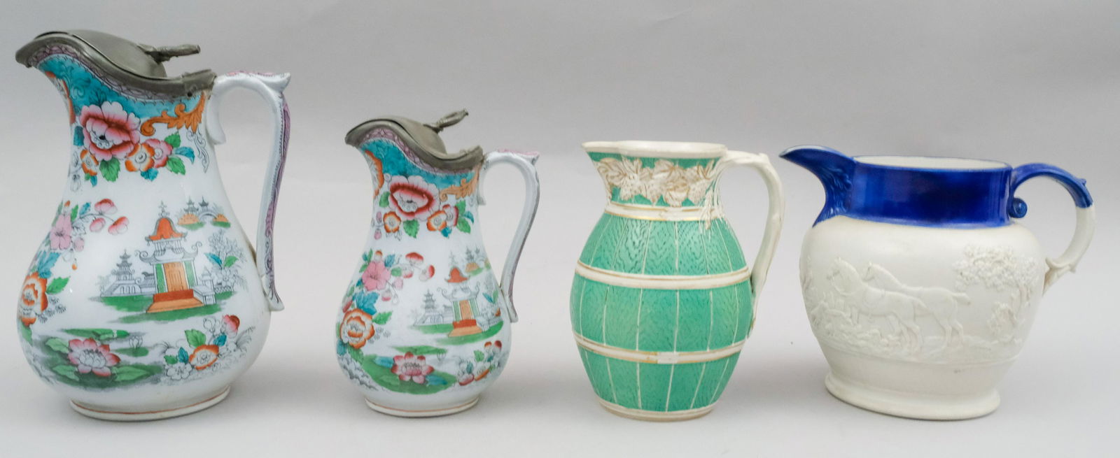 Lot of 4 Antique English Pottery Jugs (1 of 10)