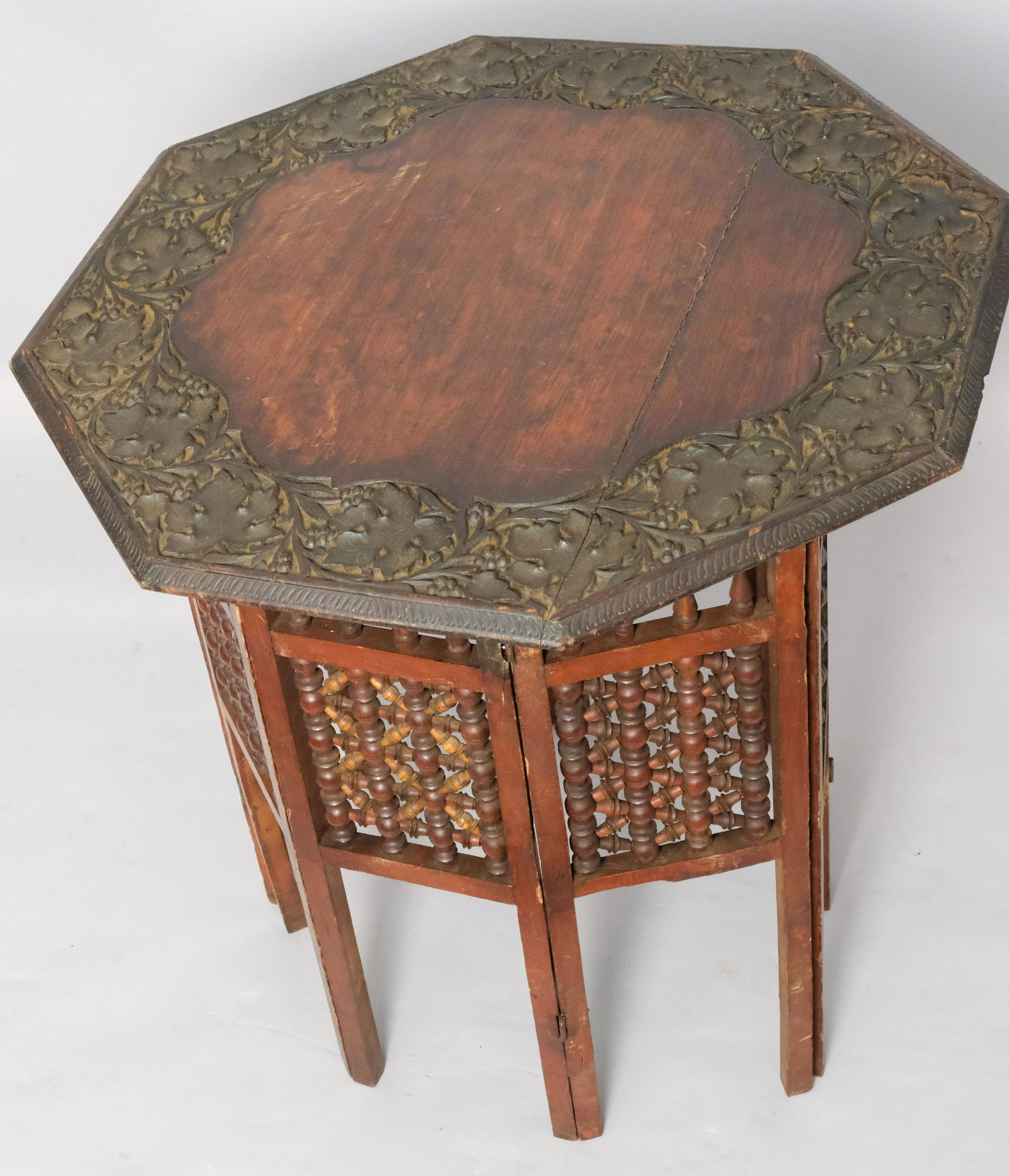 Carved Moroccan Octagonal Table (1 of 6)