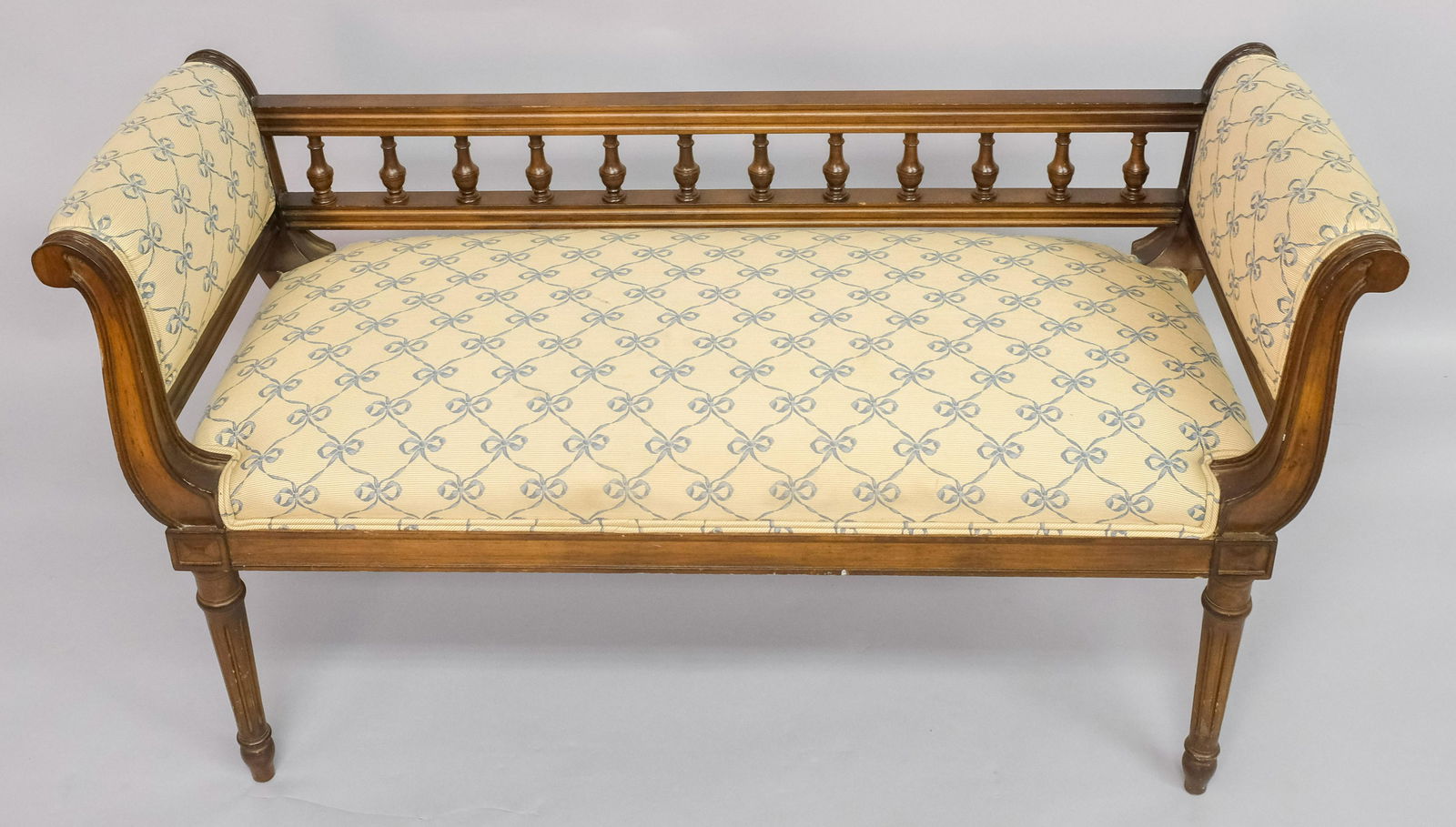 Victorian Style Upholstered Bench (1 of 9)