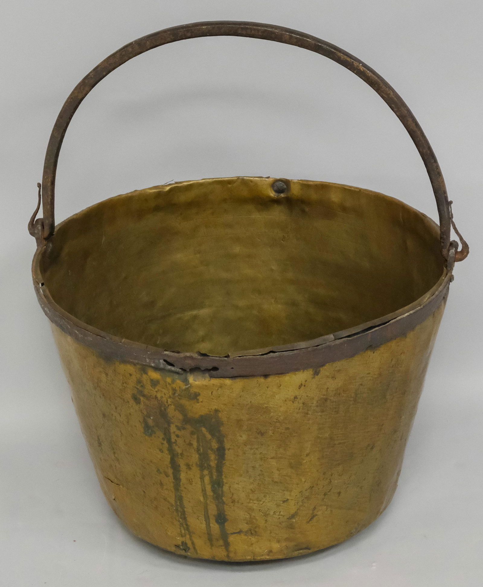 18th Century Brass & Iron Bucket by S. Neall (1 of 10)