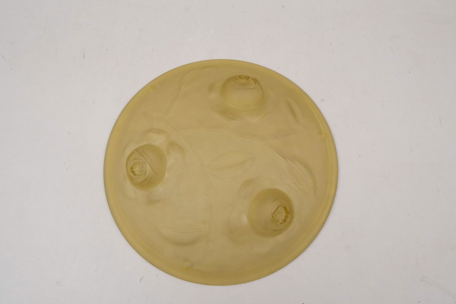 French Canary Art Glass Ceiling Fixture Lamp Shade (1 of 3)