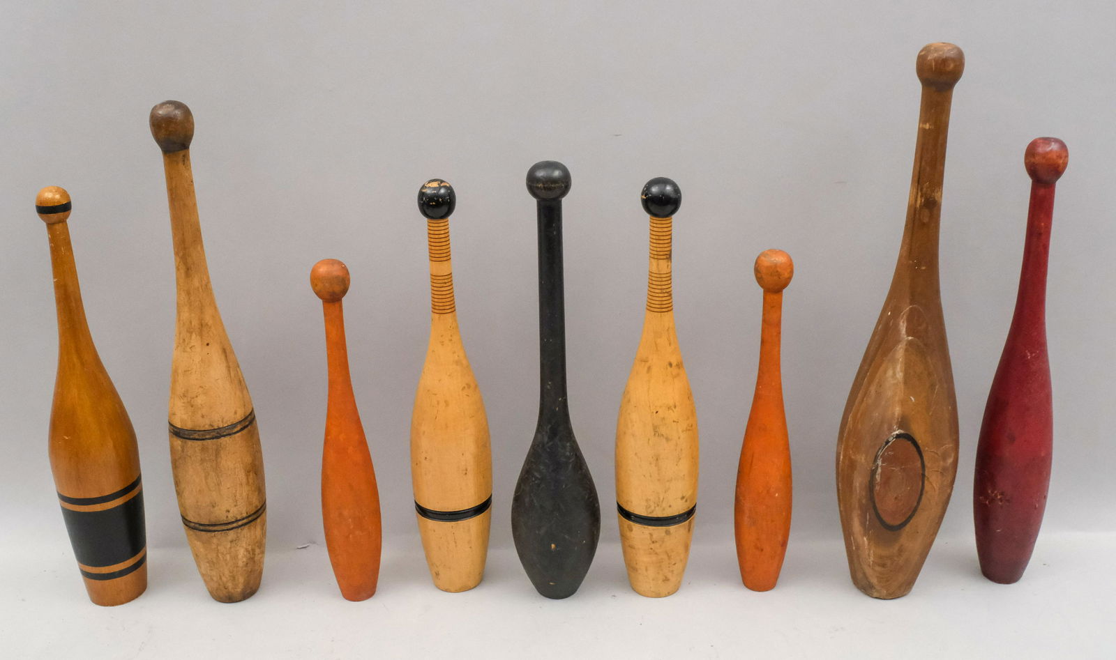 Lot of 9 Antique Indian Clubs (1 of 6)