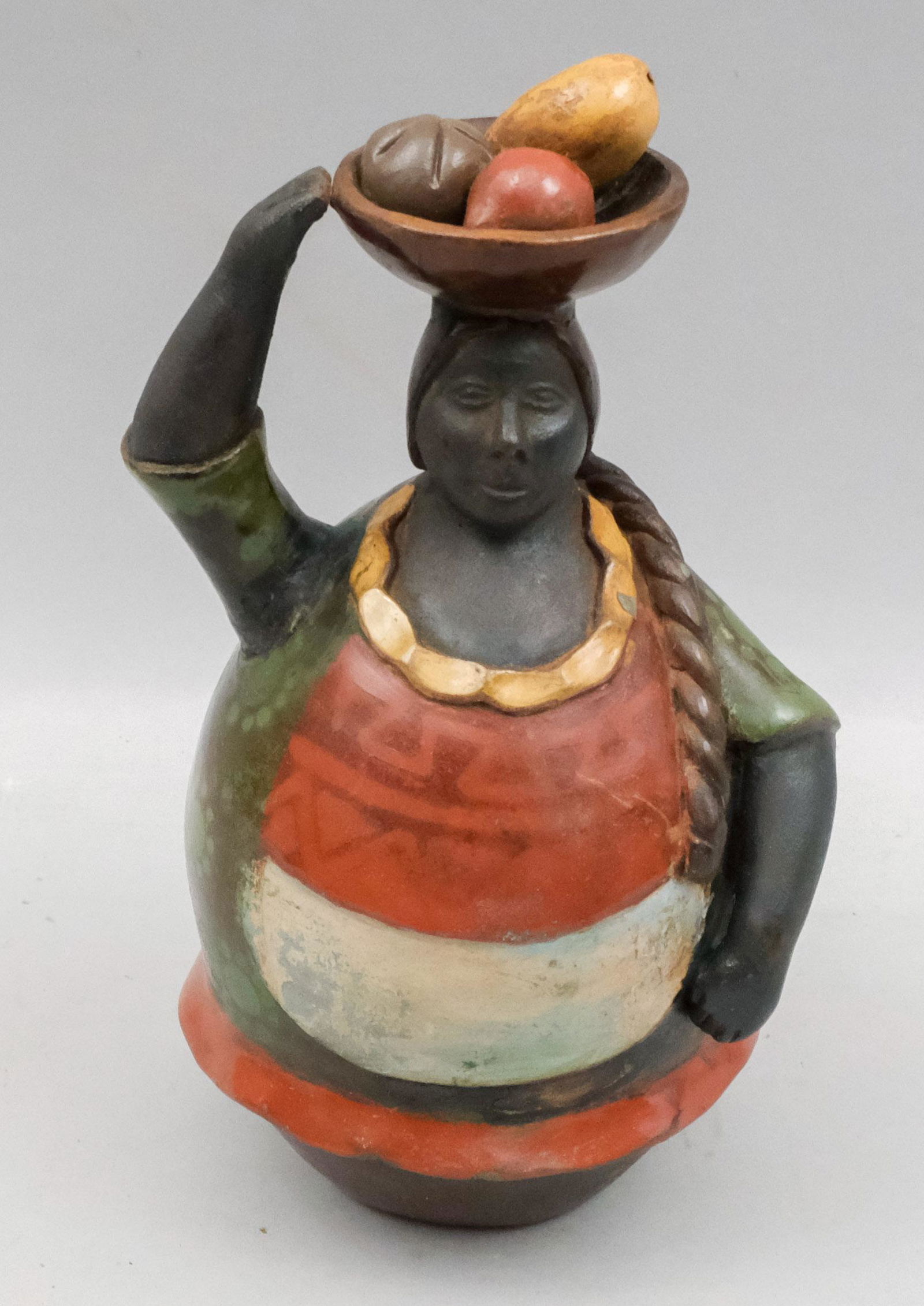 Artist Signed Peruvian Pottery Figure (1 of 7)
