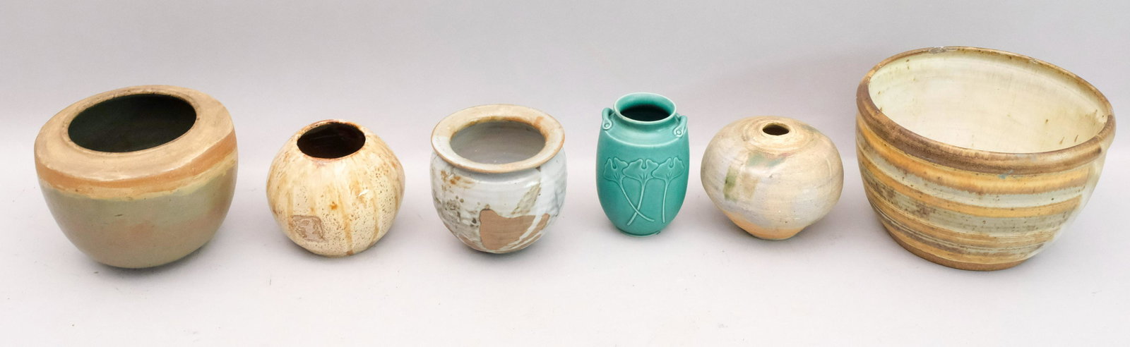 6 Mid Century Studio Art Pottery Vases (1 of 10)