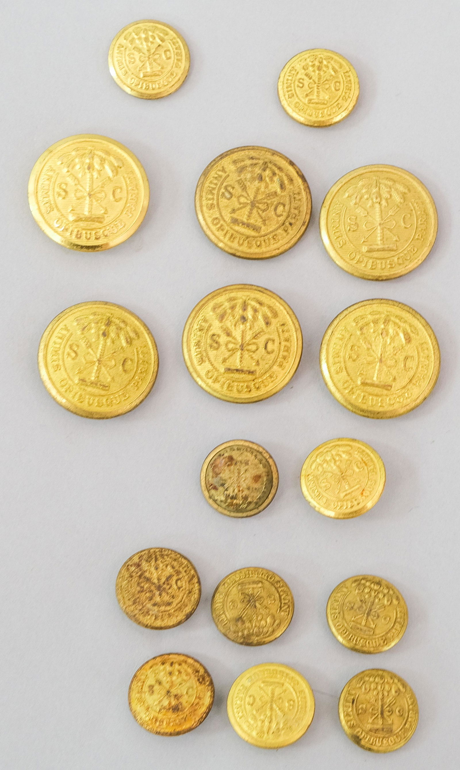 Old South Carolina Militia Buttons and Cufflinks (1 of 4)