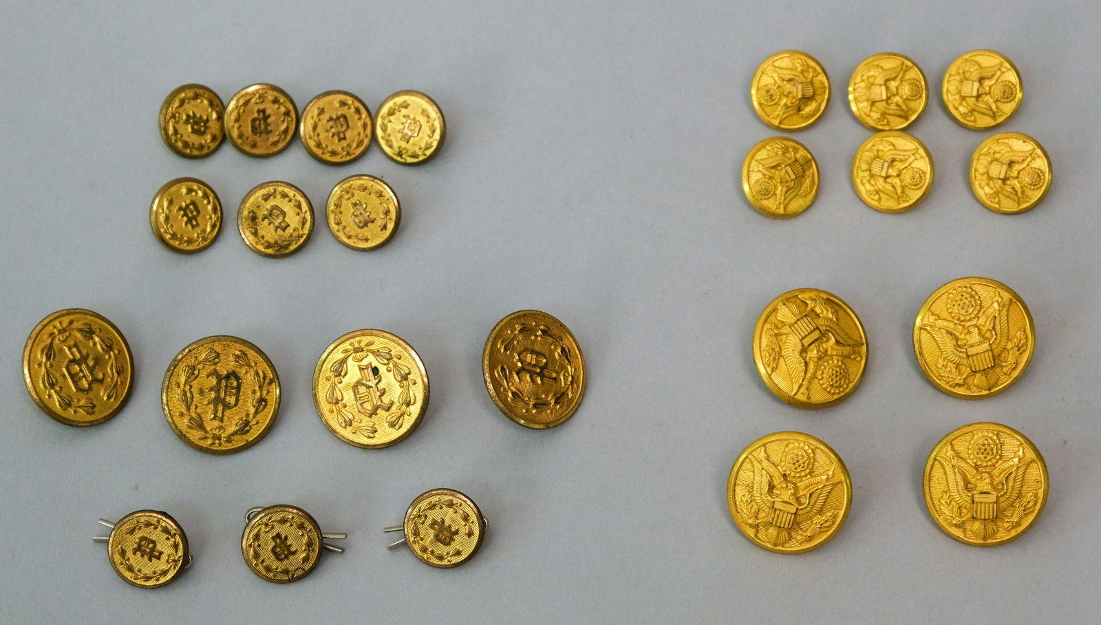 Group of Antique Brass Military Buttons (1 of 6)