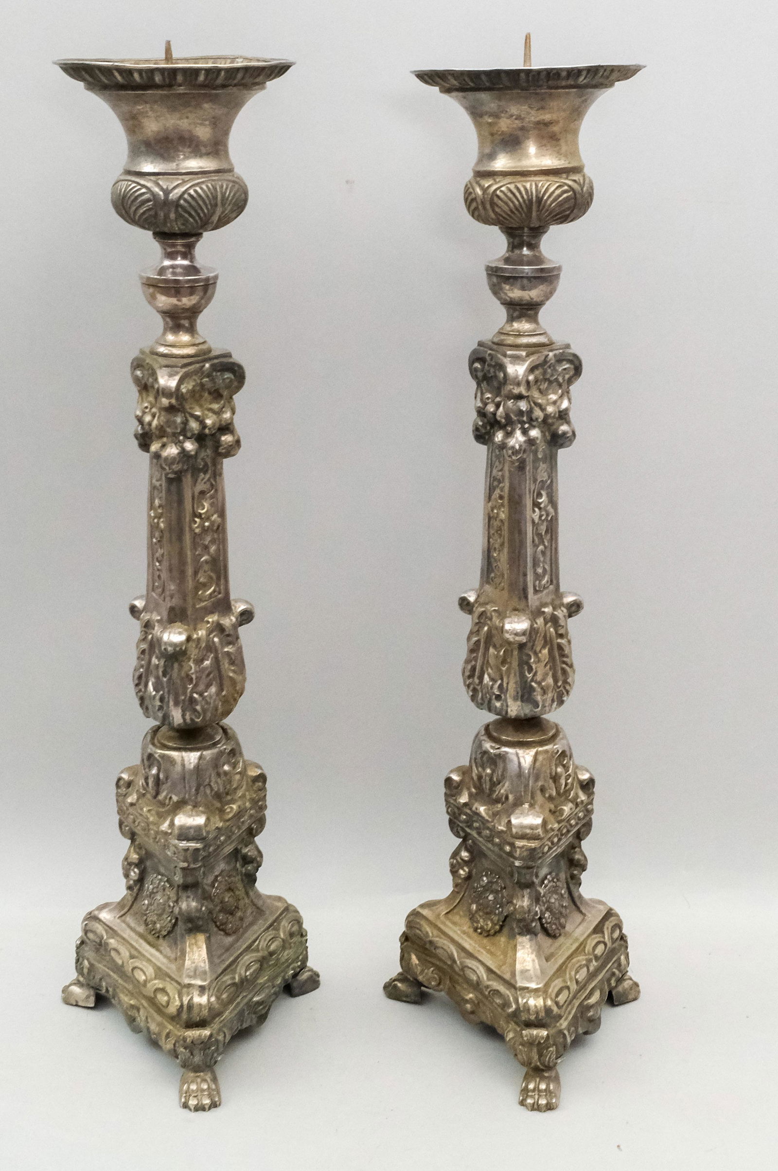 Pair of Renaissance Style Pricket Candlesticks (1 of 8)