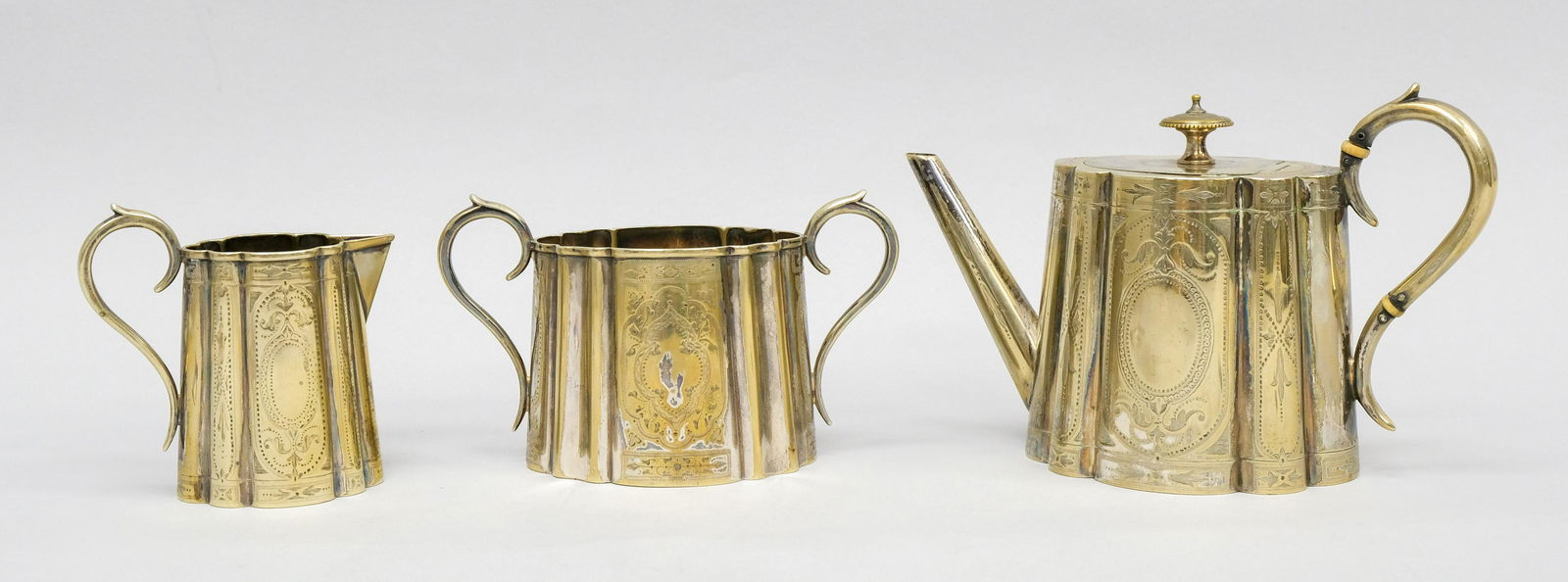 English Silverplate 3-Piece Bachelor Tea Set (1 of 7)