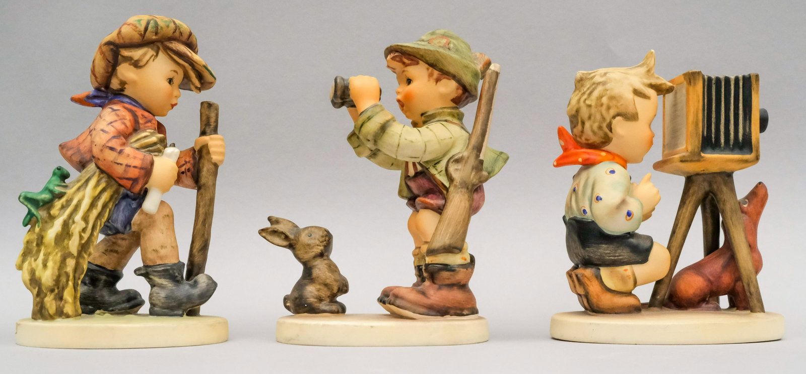 Lot of 3 Hummel Figurines: All marked as shown. Sizes from 5" to 5 3/8".