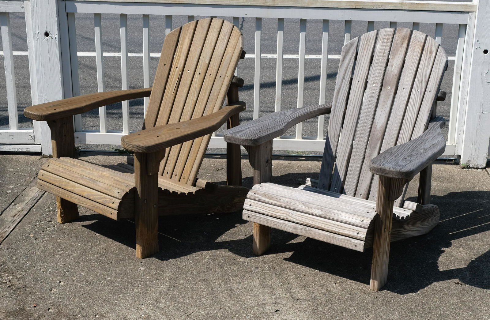Pair of Outdoor Wooden Lounge Chairs (1 of 7)